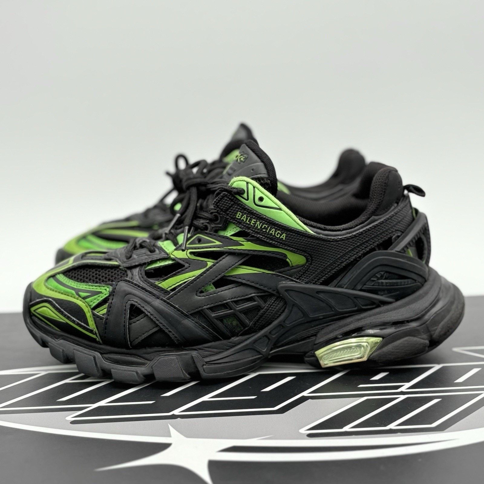 Balenciaga Balenciaga Track 2 Trainer ' Black Green ' | GOOD CONDITION! Size US 8 / EU 41 - 1 Thumbnail