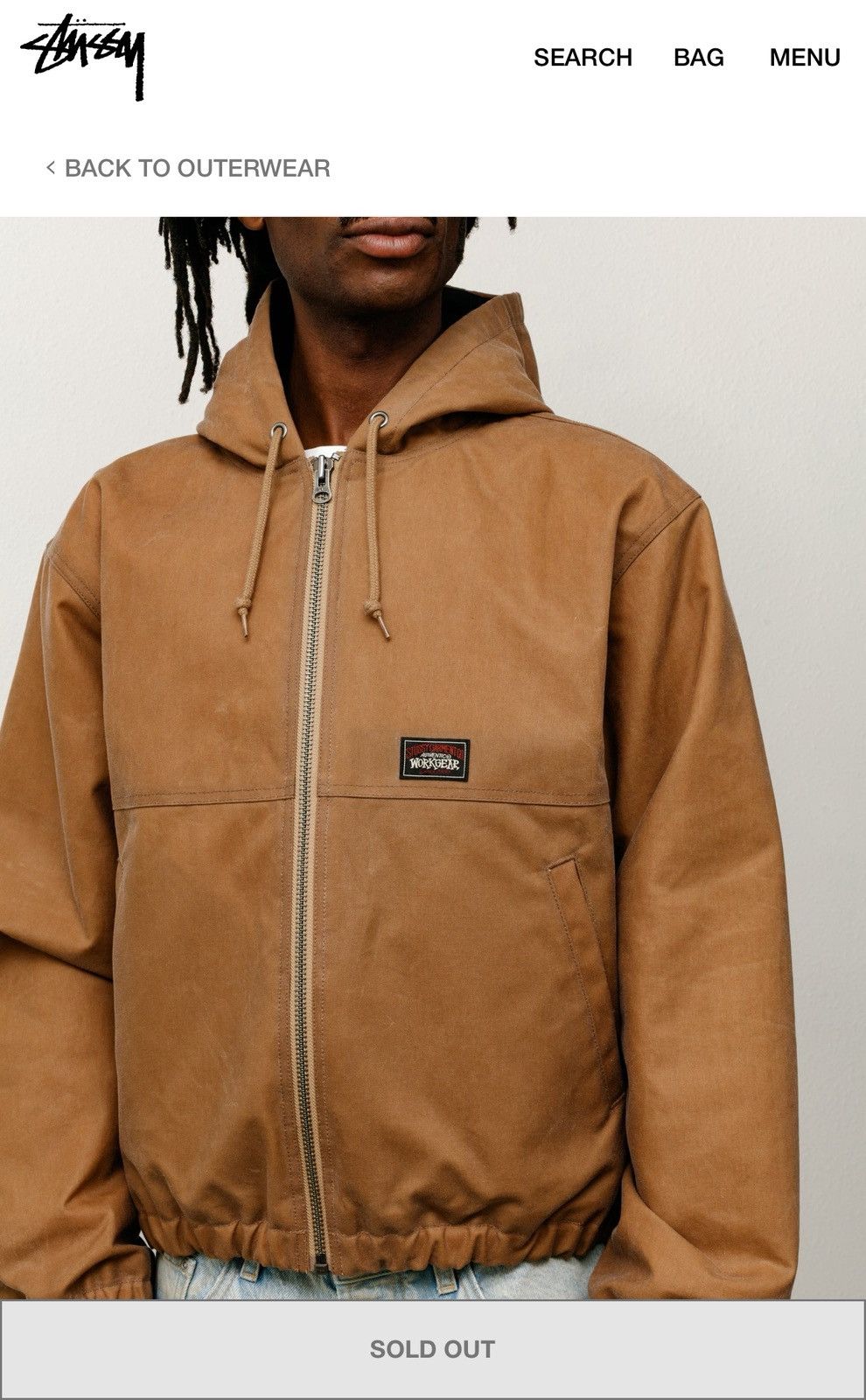 Stussy Stussy Waxed Cotton Work Jacket Size XL (Khaki) Size US XL / EU 56 / 4 - 8 Thumbnail