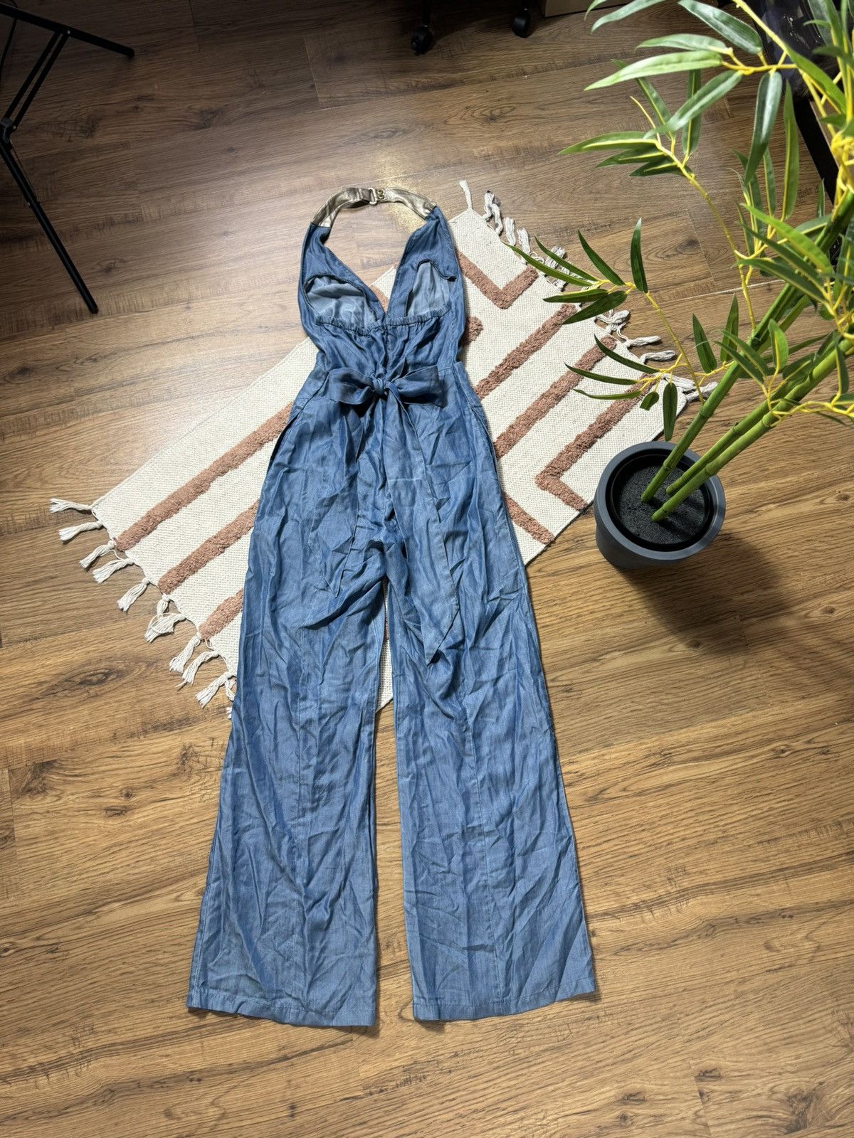 Bebe VINTAGE BEBE 2000s DENIM STRAIGHT PANTS OVERALL SUIT Size S / US 4 / IT 40 - 5 Thumbnail