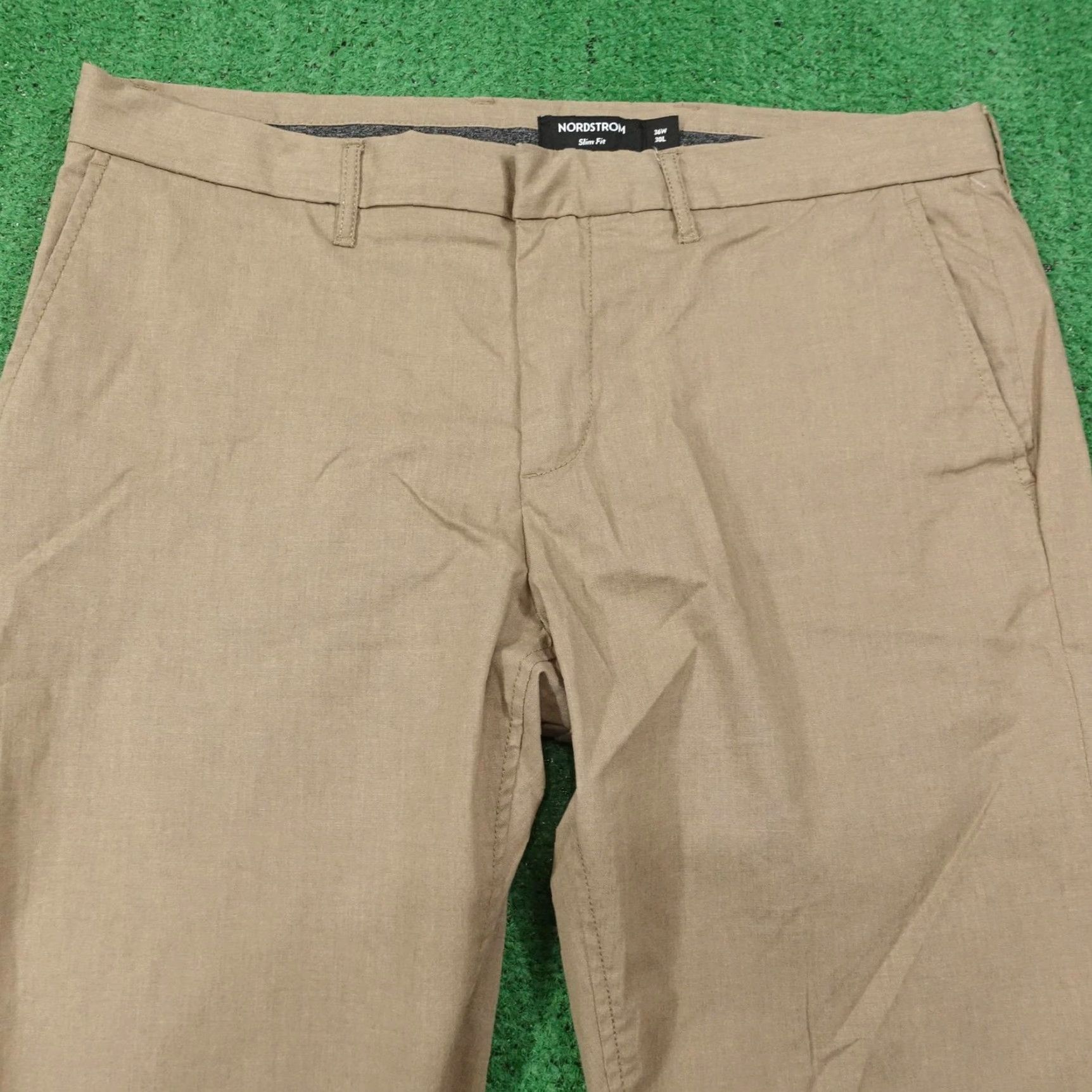 Nordstrom Nordstrom Pants Mens 36x30 Beige Slim Fit Chino Flat Front Stretch Pockets Casual Business Size US 36 / EU 52 - 2 Thumbnail