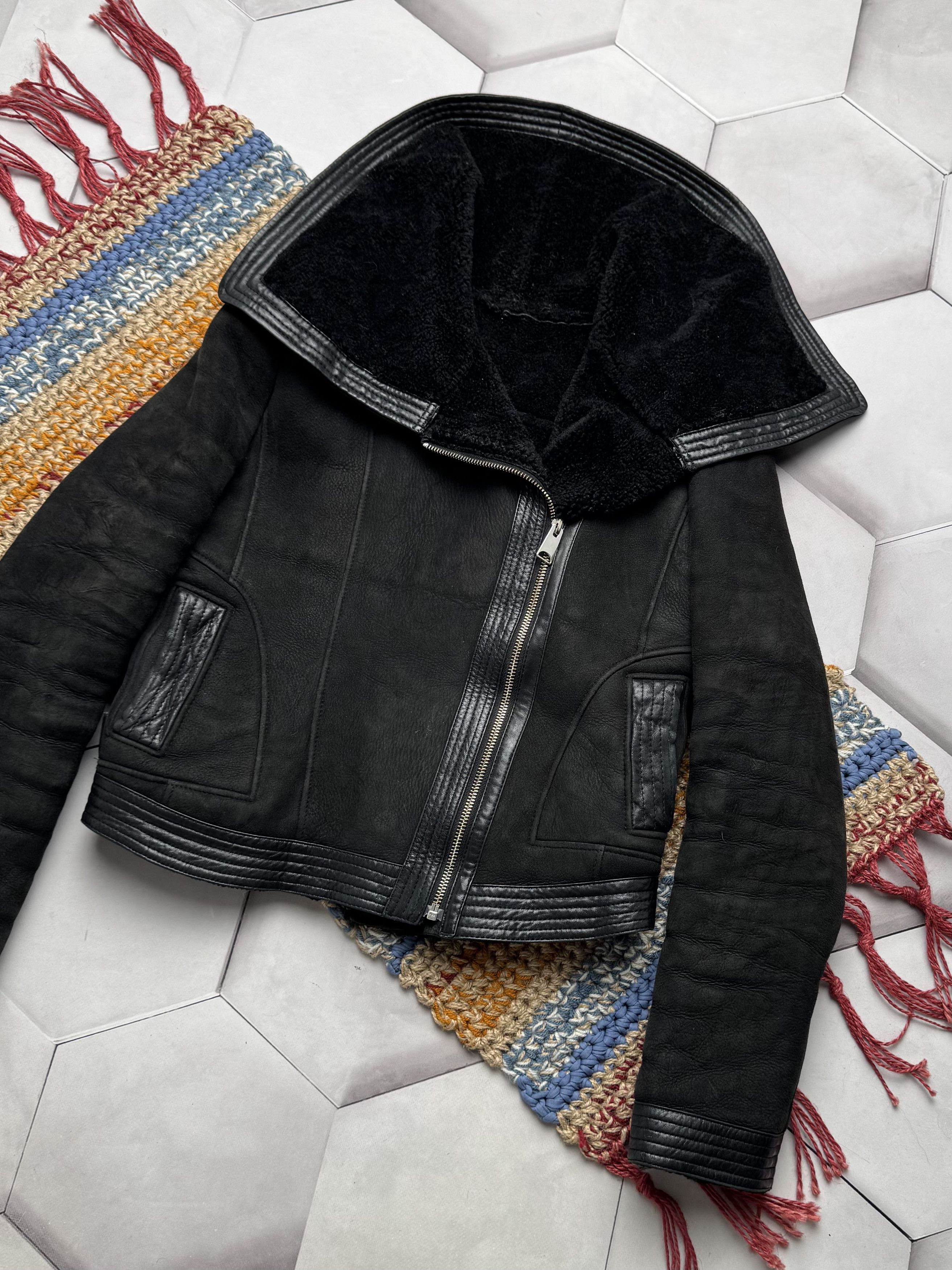 Japanese Brand Vintage Real Sheepskin Cropped Jacket (E4) Size S / US 4 / IT 40 - 3 Thumbnail