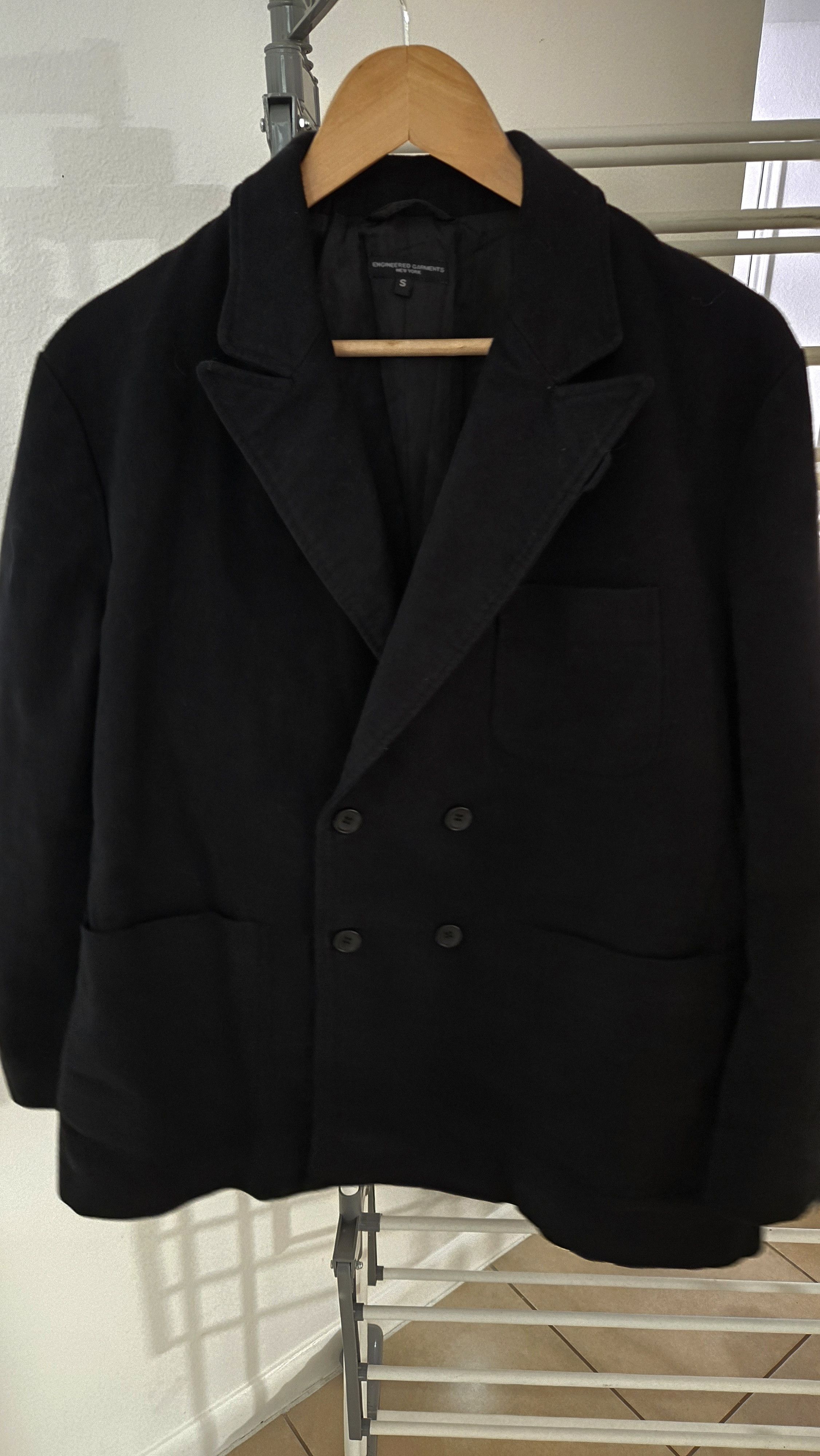 Engineered Garments Suede Moleskin Double Breasted Peak Lapel Jacket Size US S / EU 44-46 / 1 - 1 Preview