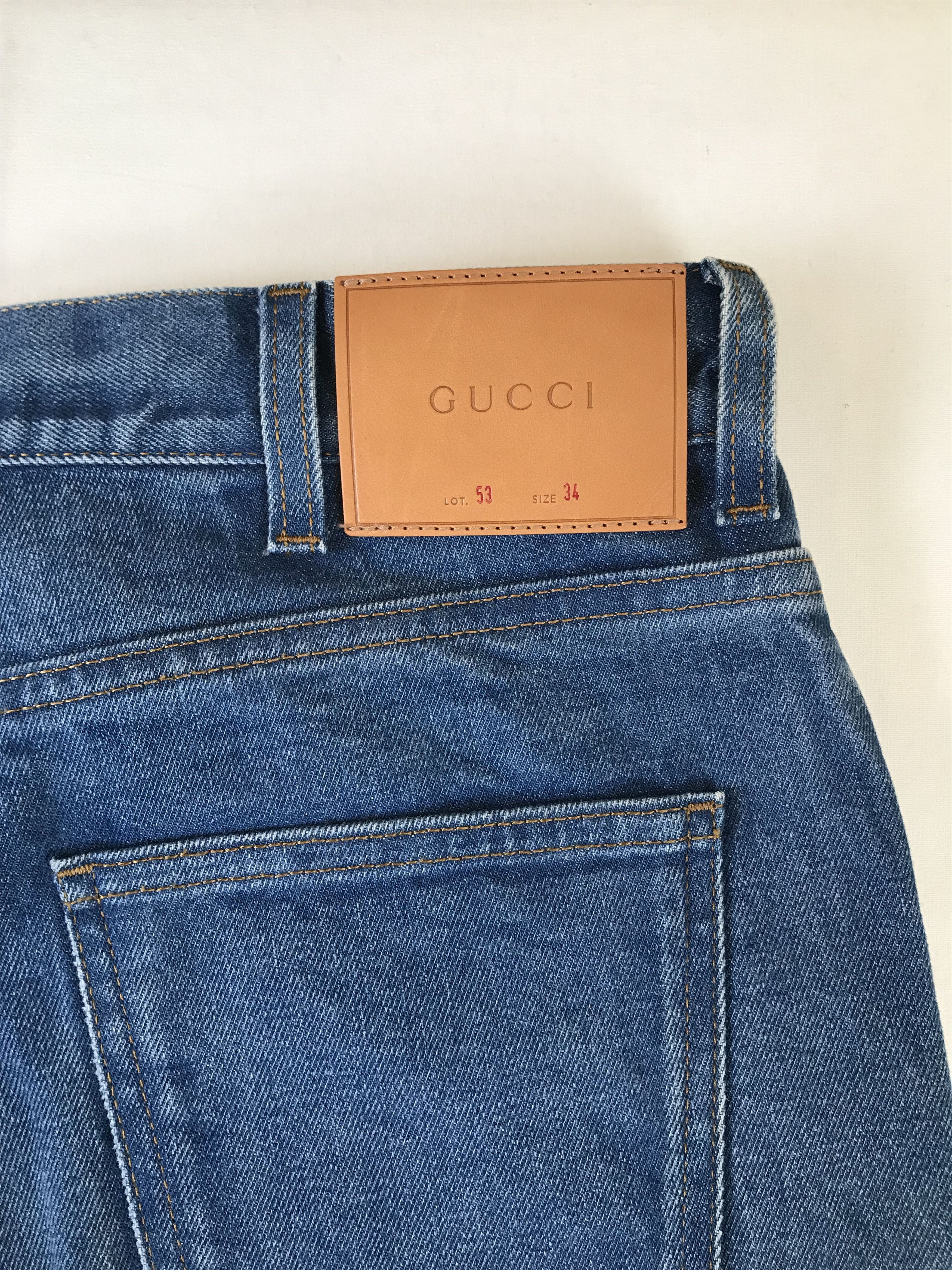 Gucci Gucci Floral Cat Embroidered Jeans Size US 34 / EU 50 - 6 Thumbnail