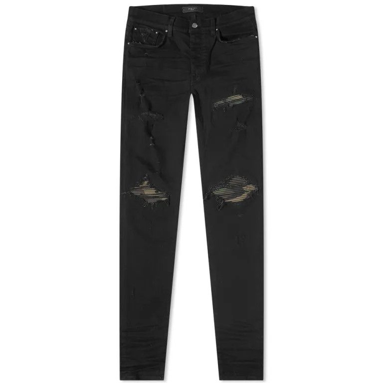 Amiri o1gr1nt0824 MX1 Camo Jeans in Black Size US 30 / EU 46 - 2 Thumbnail