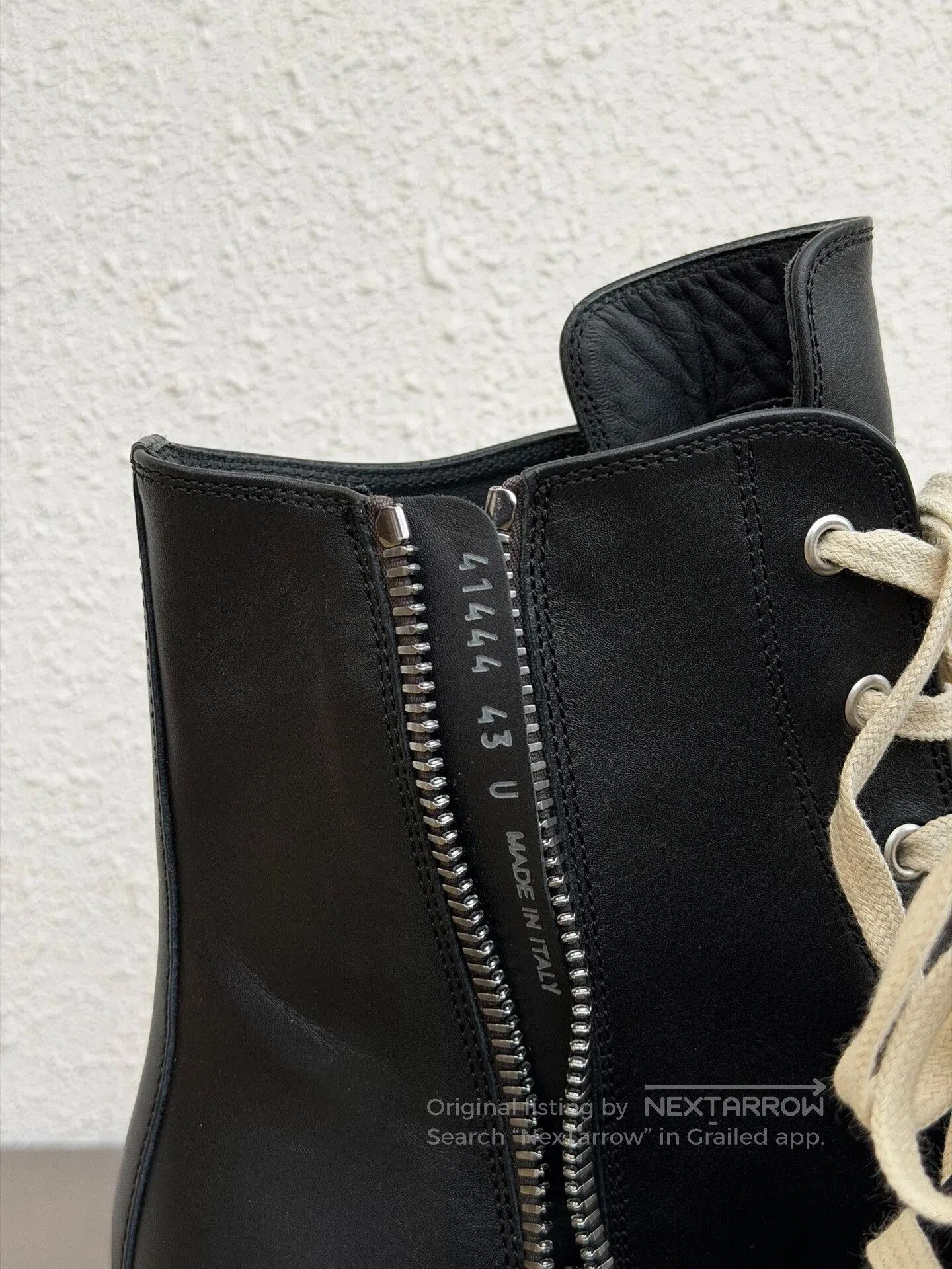 Rick Owens Rick Owens High-Top Leather Sneakers. Size US 10 / EU 43 - 7 Thumbnail