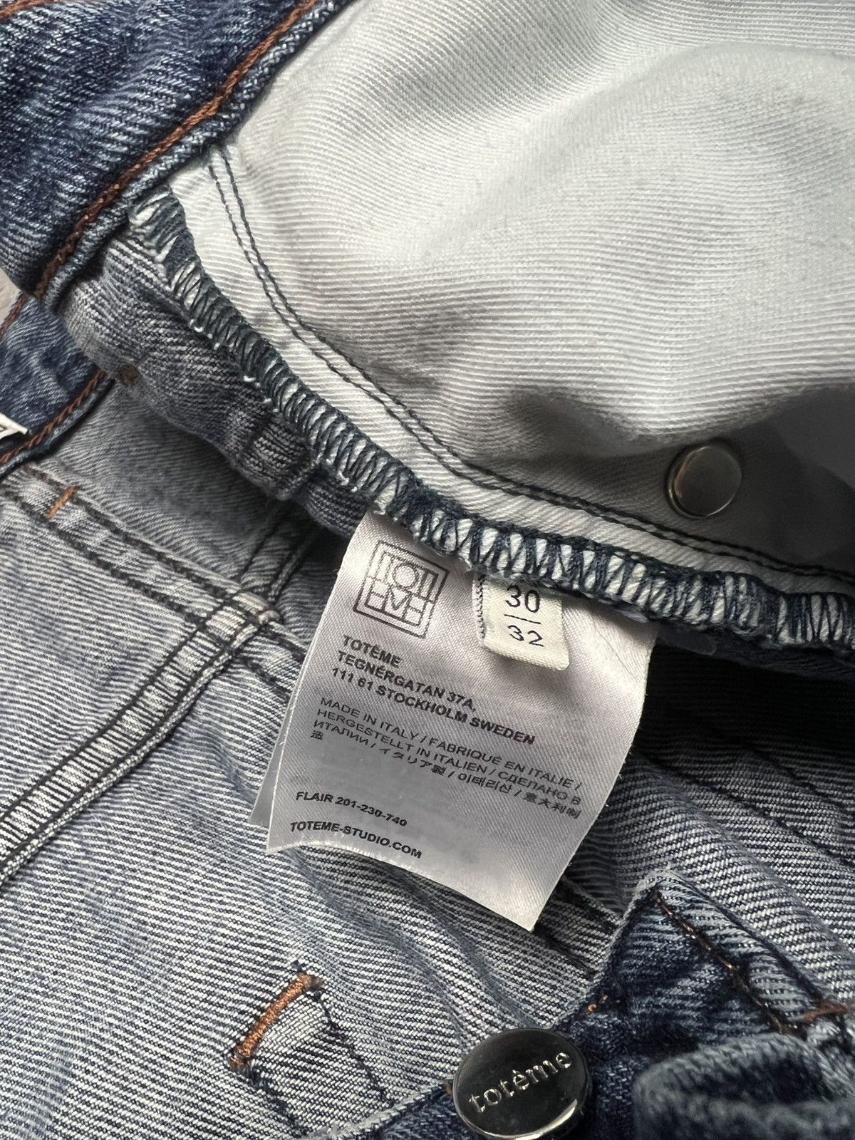 Toteme Toteme Jeans Womens 30 x 32 Denim Pant Jeans Size 30" / US 8 / IT 44 - 11 Thumbnail