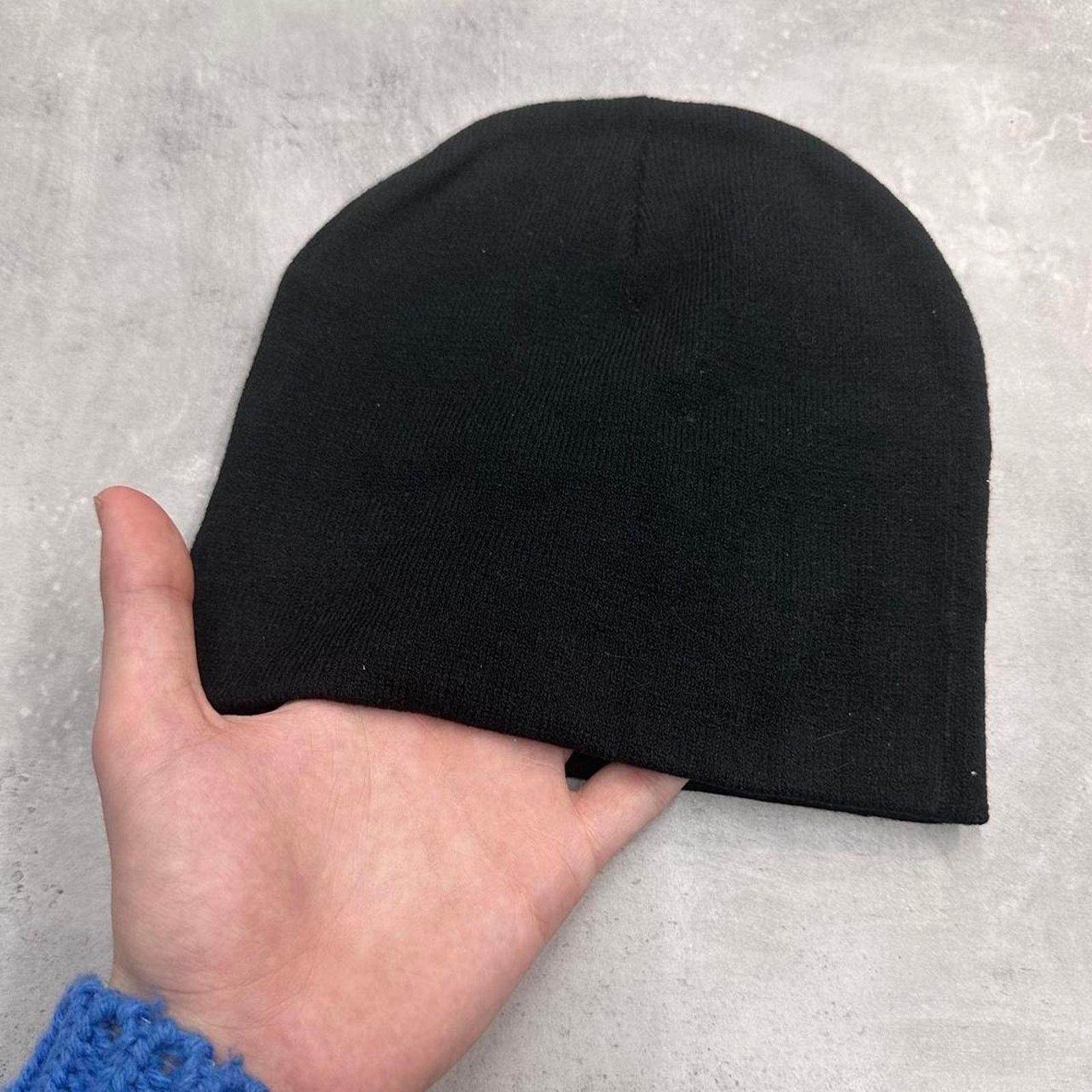 Vintage Black and Grey Crosses Acrylic Graphic Beanie Hat Size ONE SIZE - 3 Thumbnail