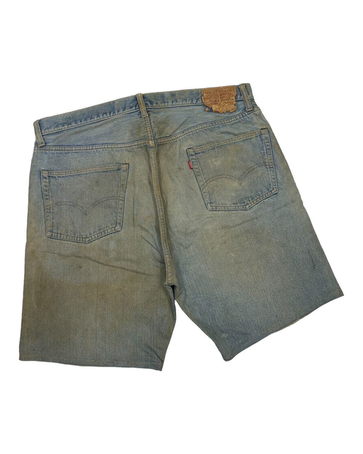 Levi's 🔥LEVIS 501 BUTTON 6 SELVEDGE DENIM SHORT JEANS Size US 36 / EU 52 - 4 Thumbnail