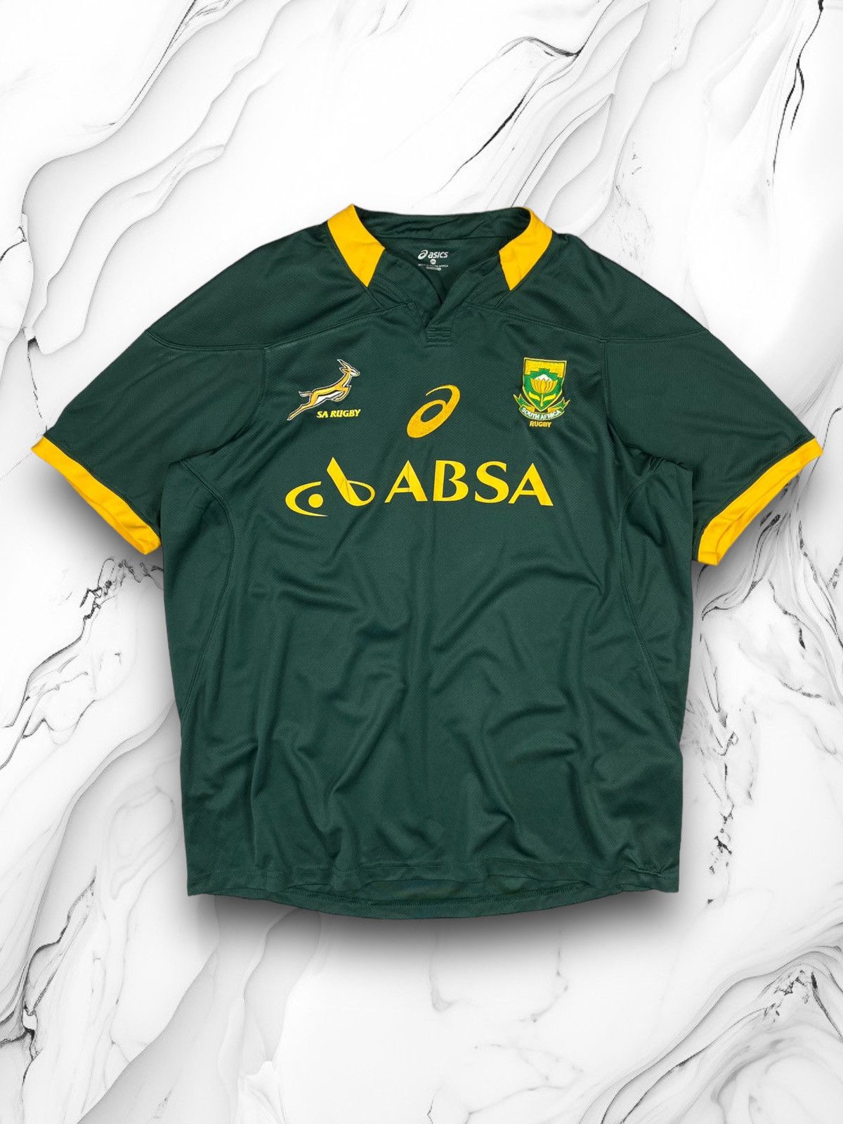 Asics × Vintage Vintage Asics South Africa Rugby Jersey Size US XXL / EU 58 / 5 - 1 Thumbnail