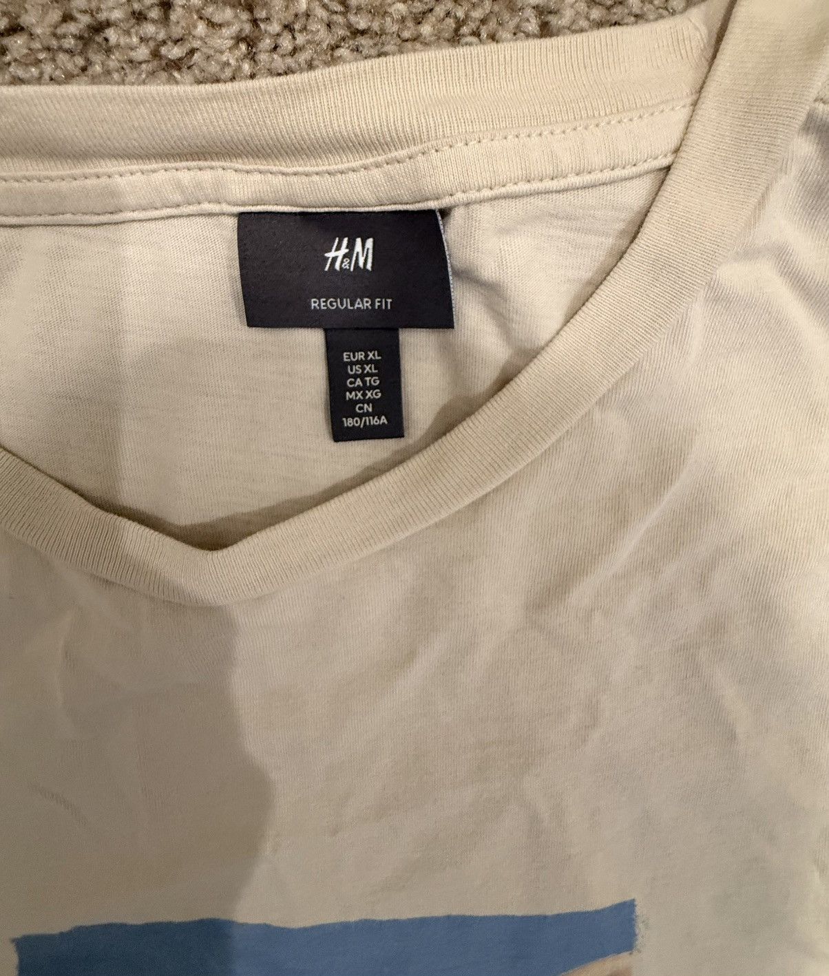 H&M Tan Graphic Art Tee (Venice / Europe Scene) Size US L / EU 52-54 / 3 - 2 Thumbnail