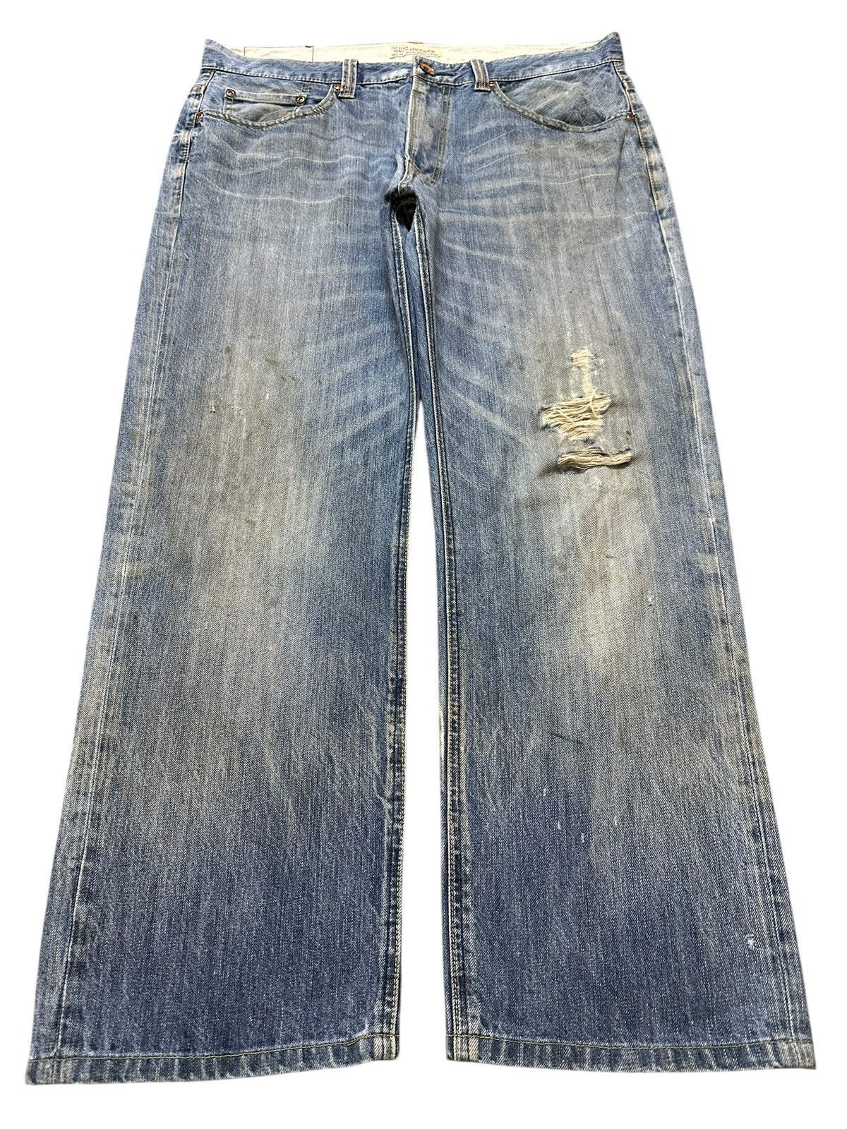 Japanese Brand Vintage Japanese Brand Mud Wash Distressed Baggy Jeans Size US 35 - 1 Thumbnail