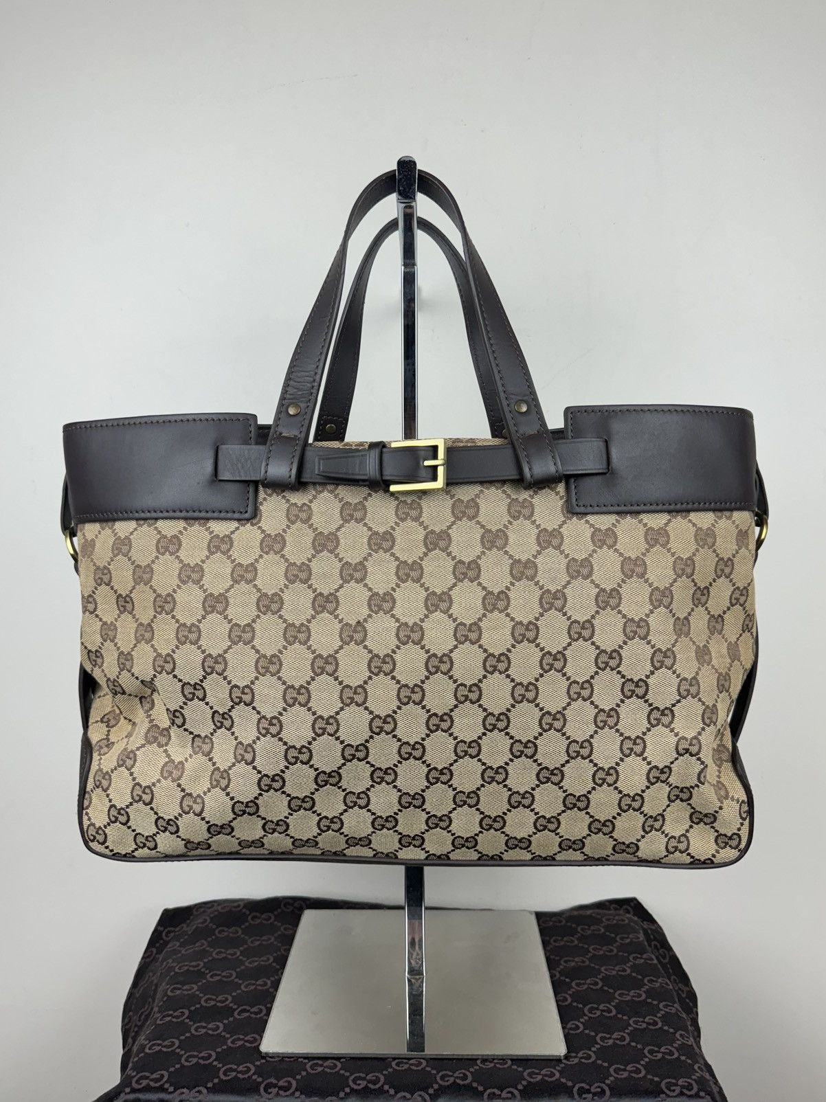 Gucci Vintage shoulder bag Gucci Belted GG original luxury item Size ONE SIZE - 1 Thumbnail