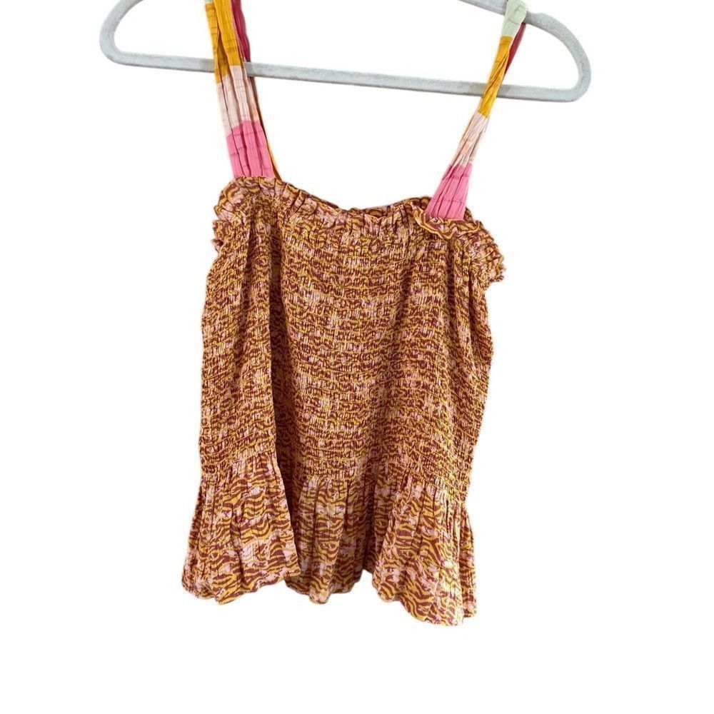Scotch & Soda Scotch & Soda Gold Smocked Peplum Tank Top Size M / US 6-8 / IT 42-44 - 3 Thumbnail