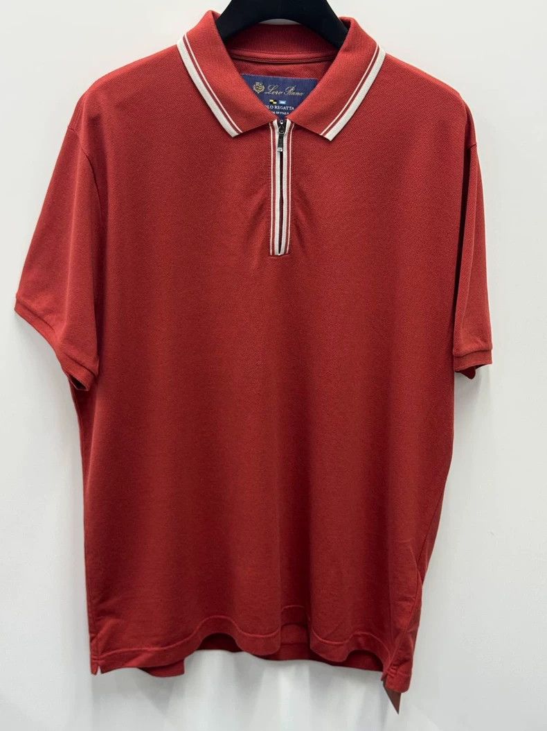 Loro Piana LORO PIANA Polo collar classic T-shirt Size US XL / EU 56 / 4 - 1 Thumbnail