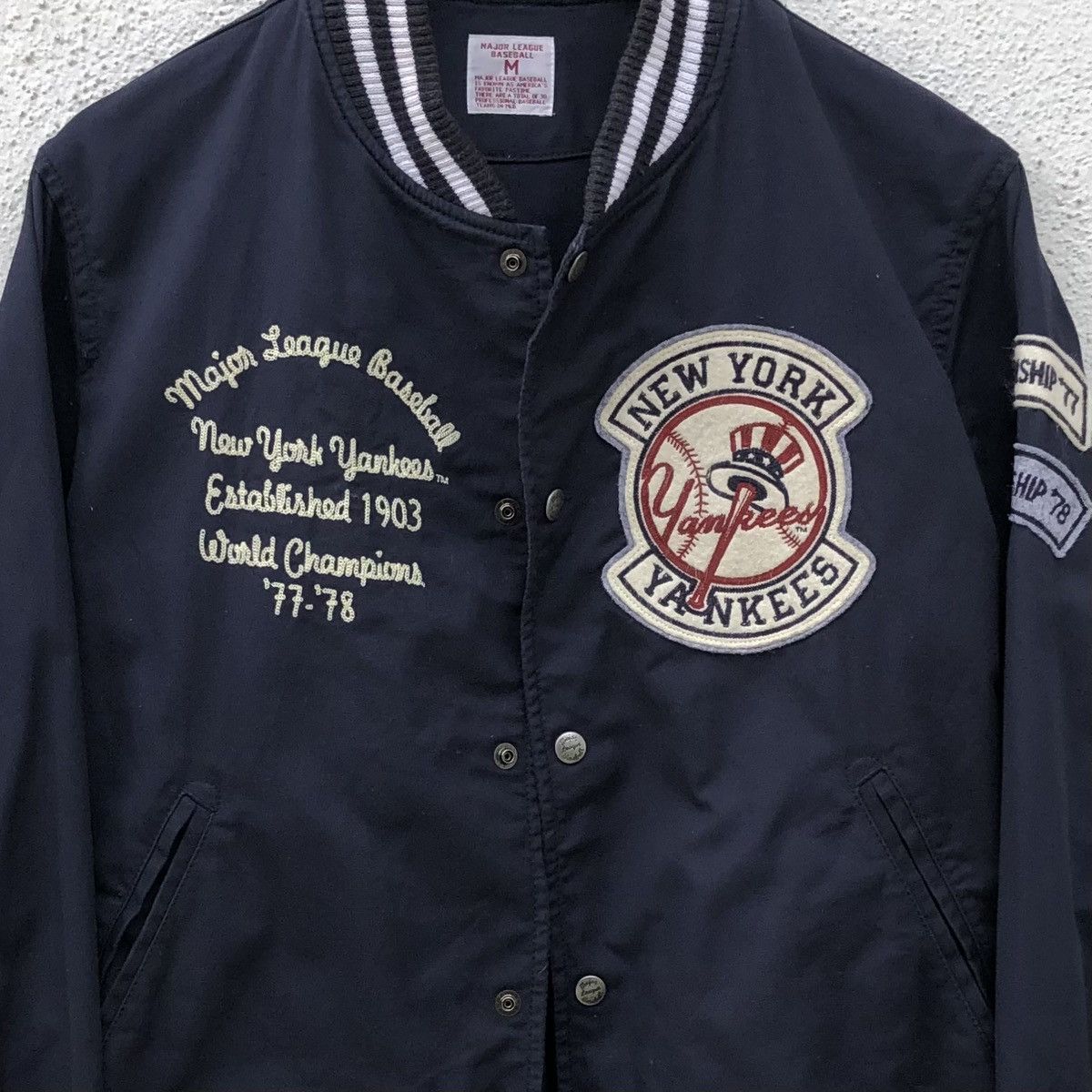 MLB New York Yankees Patch Logo Baseball Varsity Jacket Size US M / EU 48-50 / 2 - 4 Thumbnail