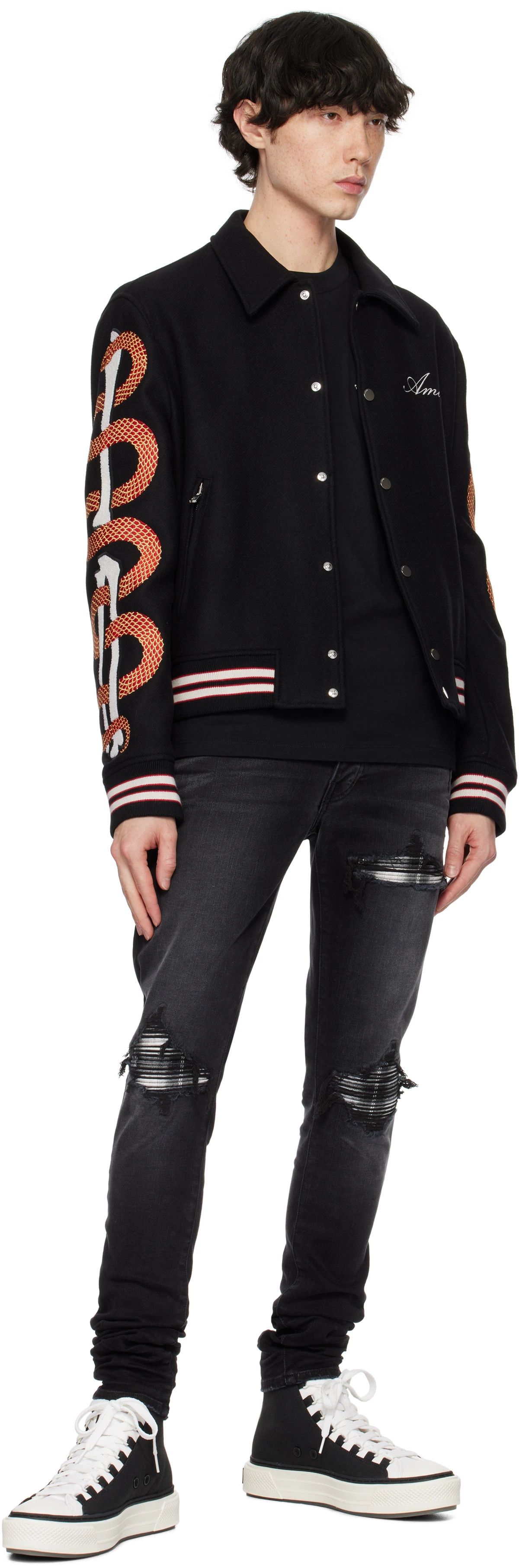 Amiri o1s1wg110126 MA Quad Plaid MX1 Jeans in Black Size US 34 / EU 50 - 5 Thumbnail