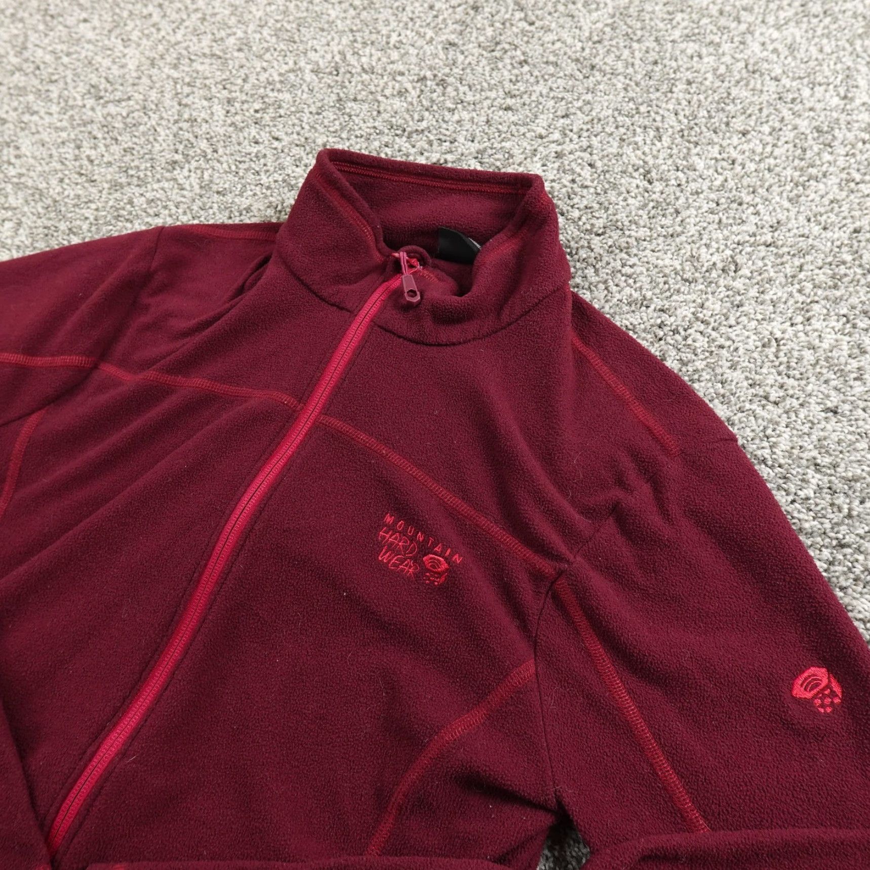 Mountain Hardwear VINTAGE Mountain Hardwear Jacket Womens M Red Full Zip Fleece Outdoor Hiking Top Size M / US 6-8 / IT 42-44 - 2 Thumbnail