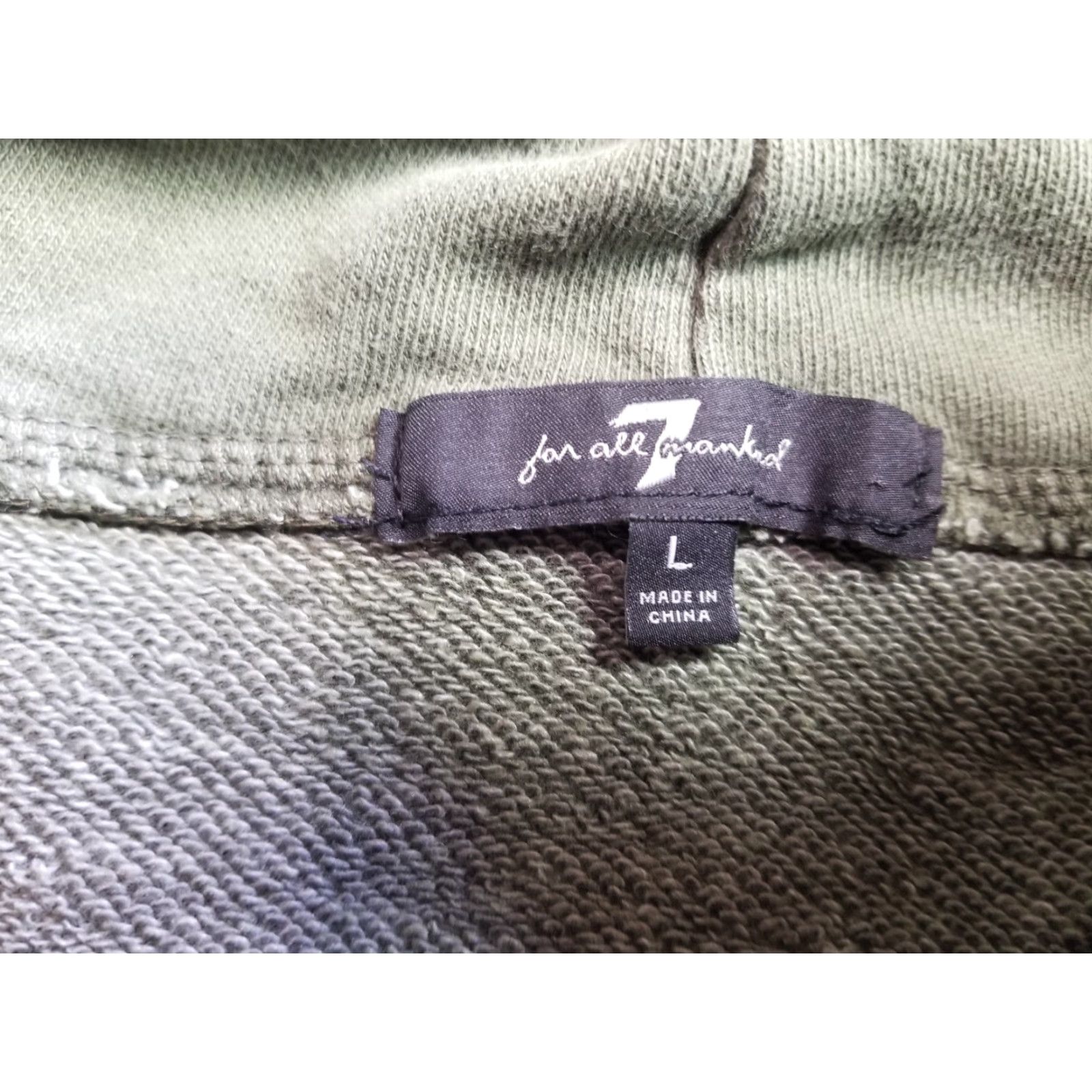 7 For All Mankind 7 for all Mankind Olive Green Tunic Pullover Hoodie Women's Large size Size L / US 10 / IT 46 - 6 Thumbnail