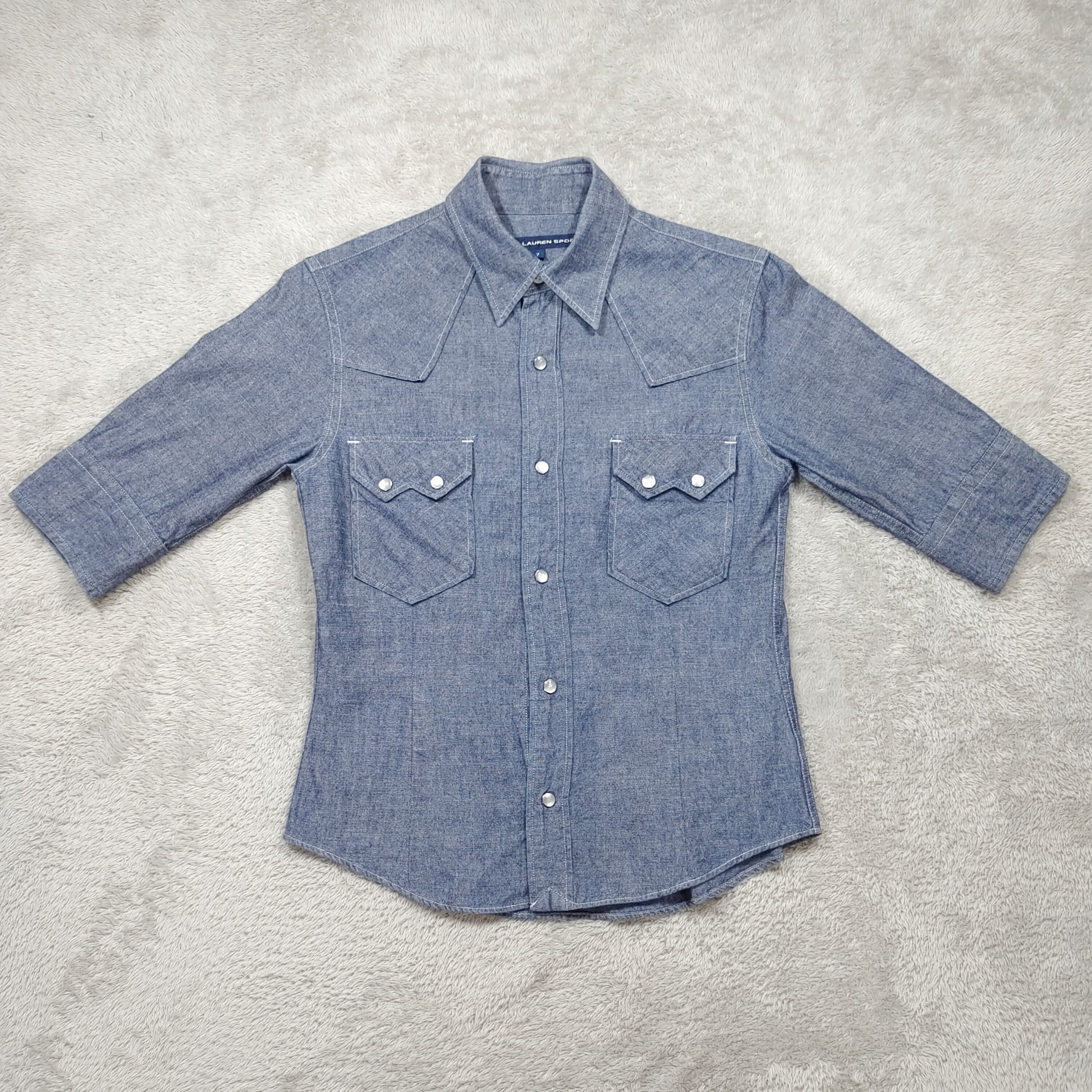 Polo Ralph Lauren RALPH LAUREN SPORT DENIM PEARL SNAP BUTTON UP SHIRT SIZE 7 Size M / US 6-8 / IT 42-44 - 1 Thumbnail