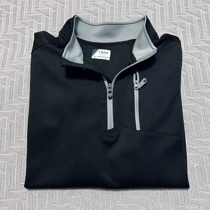 Izod Izod golf black quarter zip pullover size XL Size US XL / EU 56 / 4 - 1 Thumbnail