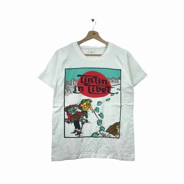 Vintage Vtg 90’ The Adventures Of TINTIN In TIBET CARTOON Tee Shirt Size US S / EU 44-46 / 1 - 1 Thumbnail