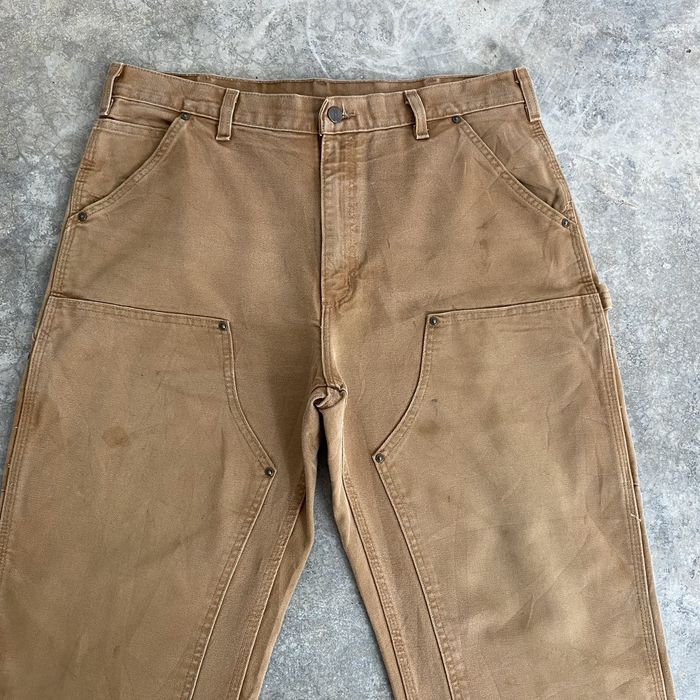 Pre-owned Carhartt X Vintage Faded Brown Carhartt Double Knee Pants