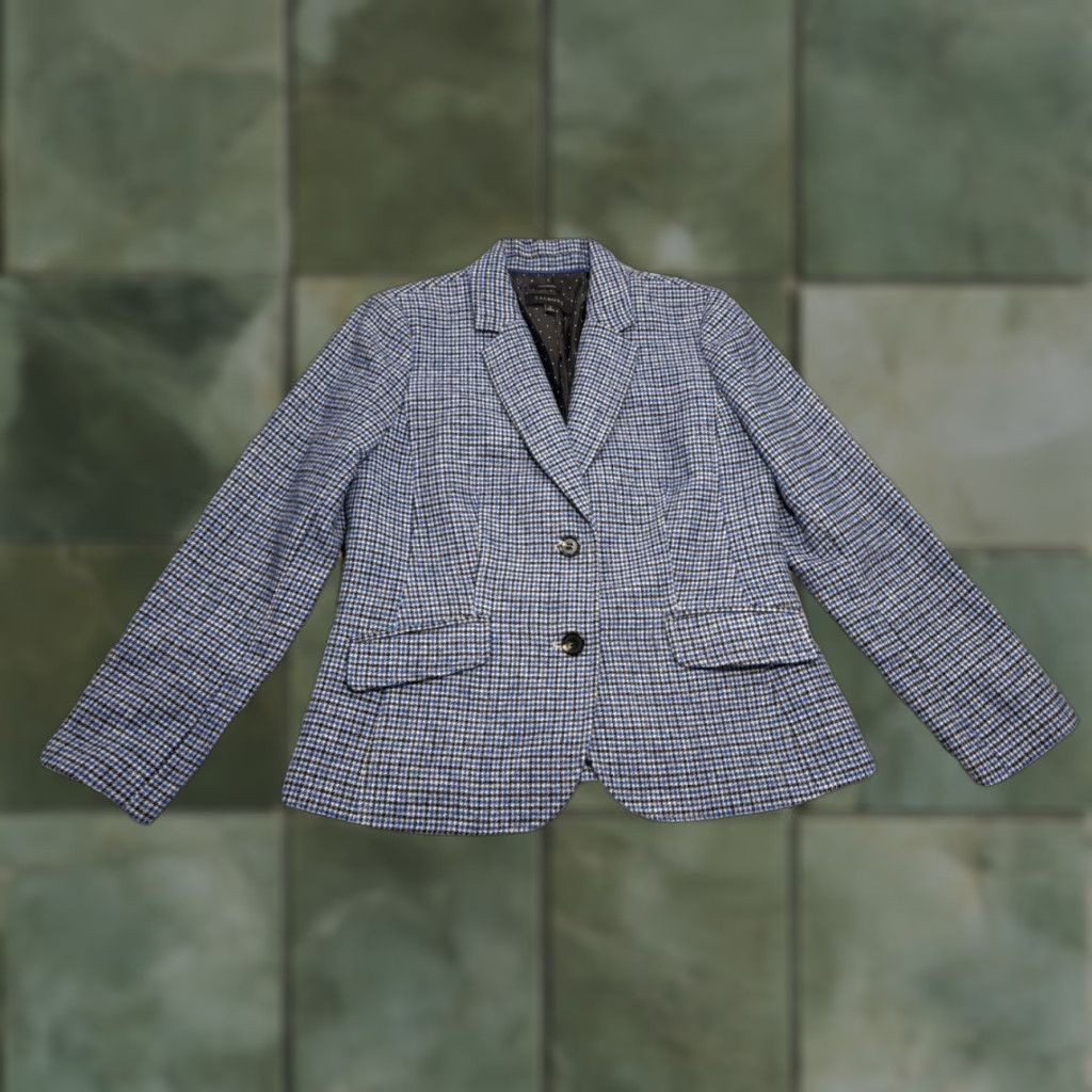 Talbots VINTAGE Talbots Aberdeen Blazer Jacket Size 8 Houndstooth 2 Buttons Surgeon Cuffs NWOT Size M / US 6-8 / IT 42-44 - 1 Thumbnail