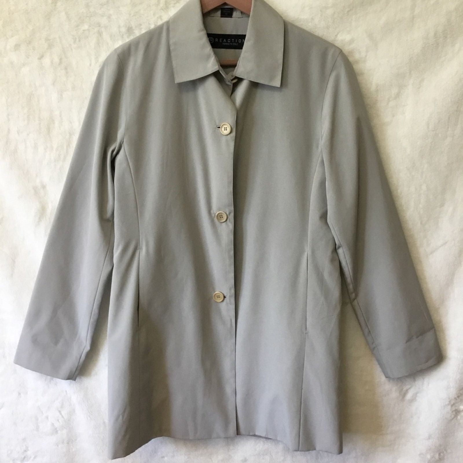 Kenneth Cole Kenneth Cole Reaction Light Gray Classic Rain Coat Size S / US 4 / IT 40 - 1 Thumbnail