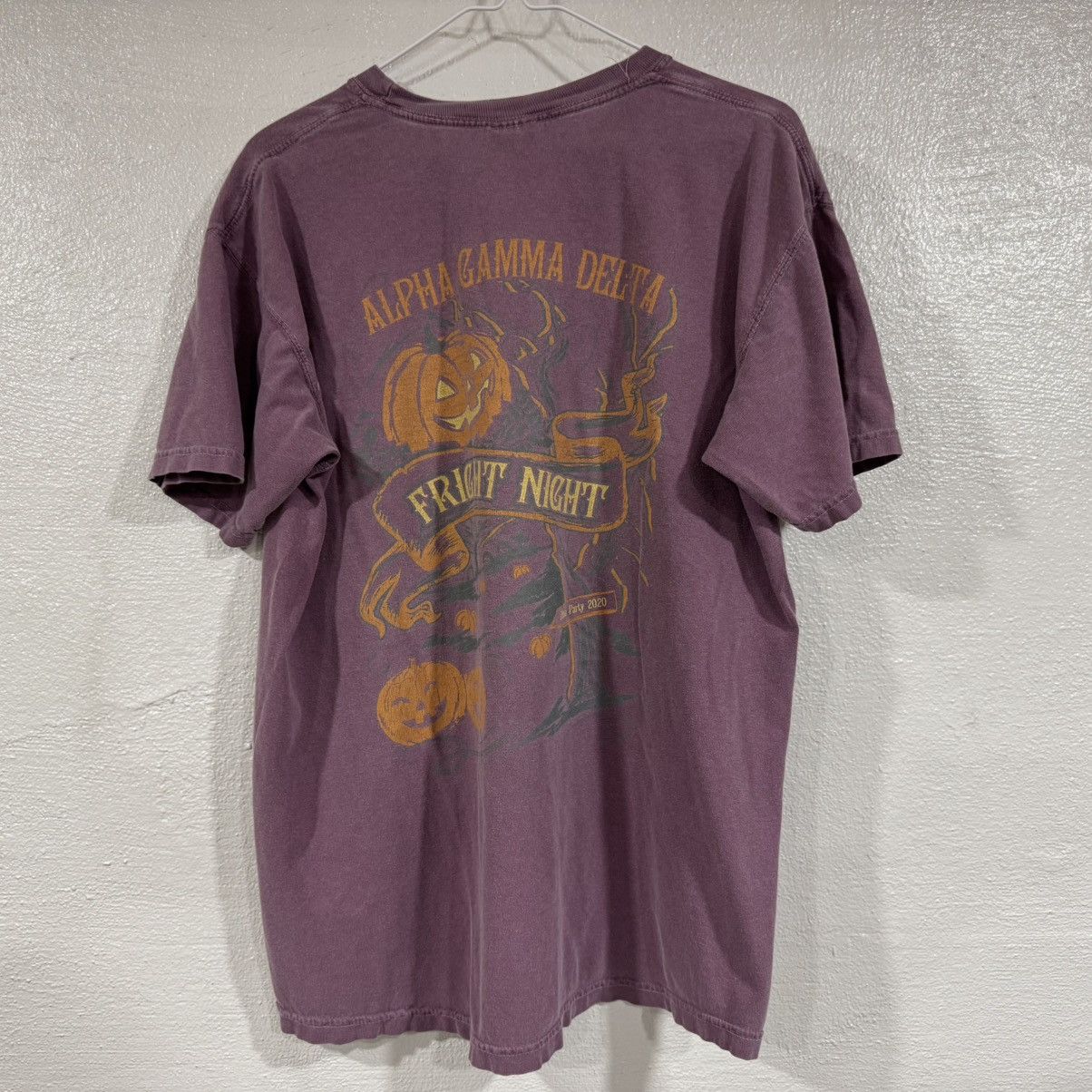 Comfort Colors Alpha Gamma Delta Fright Night Party 2020 Shirt Womens L Size L / US 10 / IT 46 - 8 Thumbnail