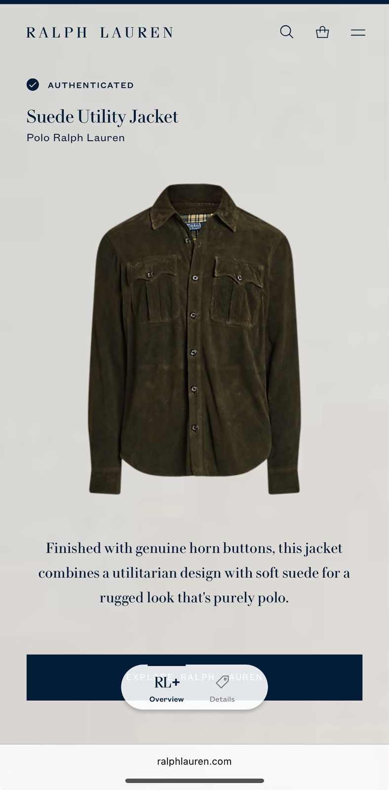 Polo Ralph Lauren 🇺🇸 NEW❗️Ralph Lauren Polo Suede Utility Leather Safari Jacket Size US L / EU 52-54 / 3 - 6 Thumbnail
