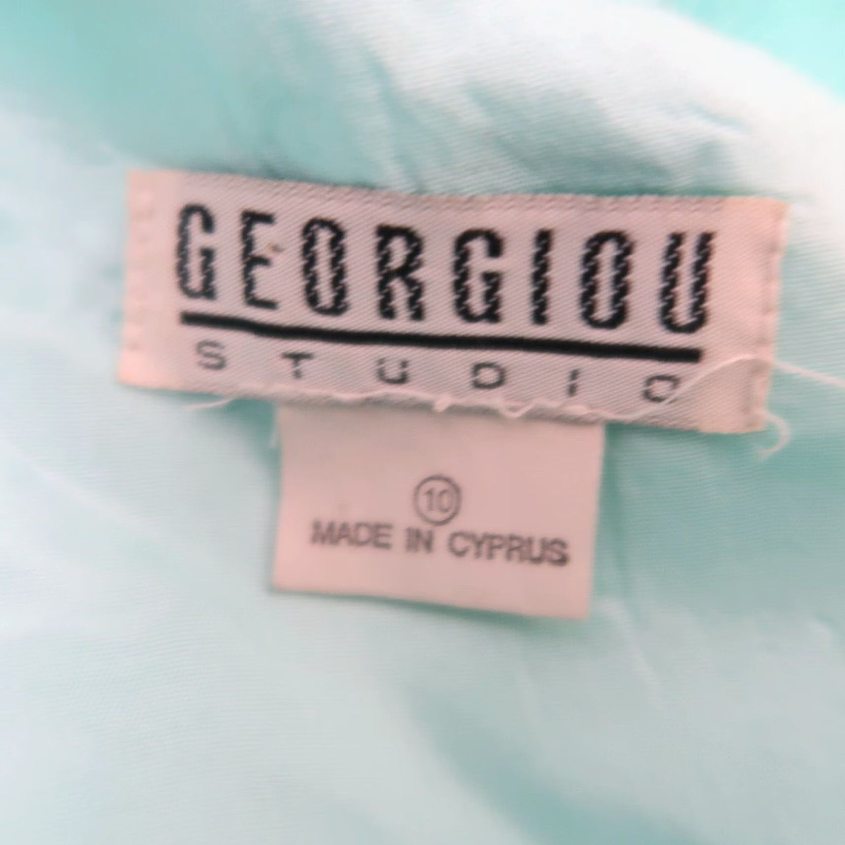 Vintage VINTAGE Georgiou Turquoise Blue Knee Length A-Line Dress 10 Women 90s Party Workwear Sleeveless Polyester Zip Spring Summer Mens Womens Girls? Size L / US 10 / IT 46 - 5 Thumbnail