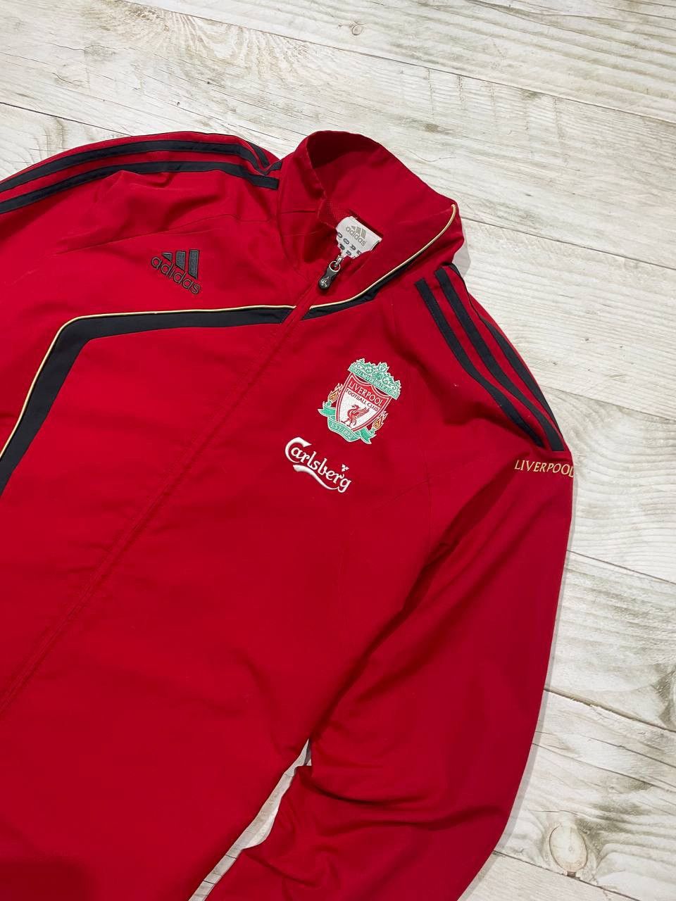 Adidas Vintage Adidas Liverpool 2009 2010 Track Soccer Jacket Size US L / EU 52-54 / 3 - 3 Thumbnail