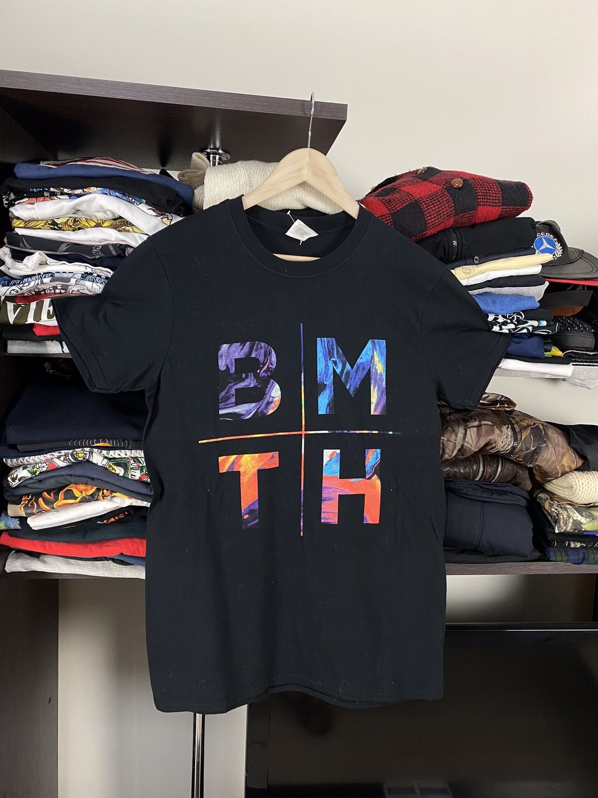 Band Tees × Vintage VTG Bring Me The Horizon 00s Rock Band Tee Size US M / EU 48-50 / 2 - 2 Thumbnail
