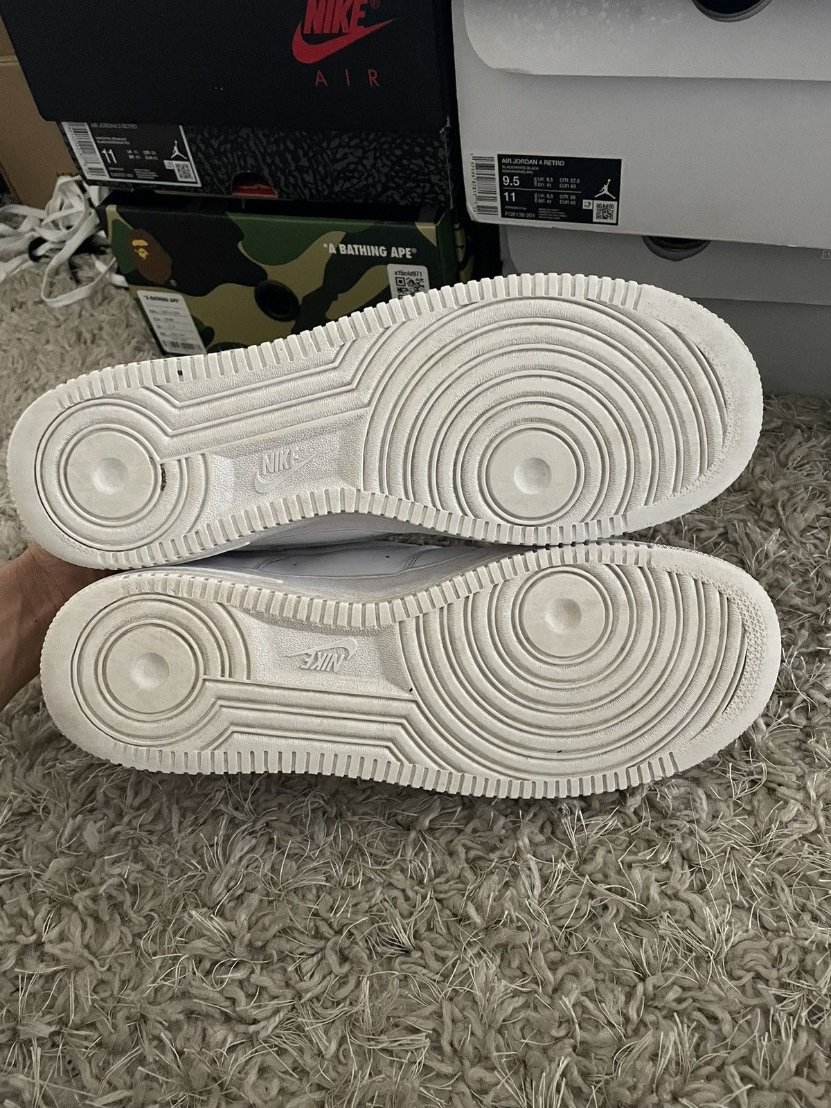 Nike Nike Air Force 1 Triple White Size US 12 / EU 45 - 7 Thumbnail
