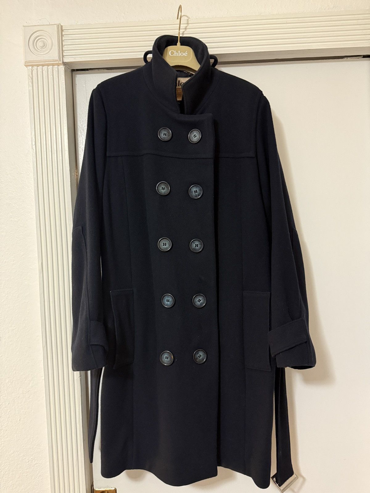 Chloe Archival Chloé Runway navy military coat. Circa 2004 Size S / US 4 / IT 40 - 1 Thumbnail