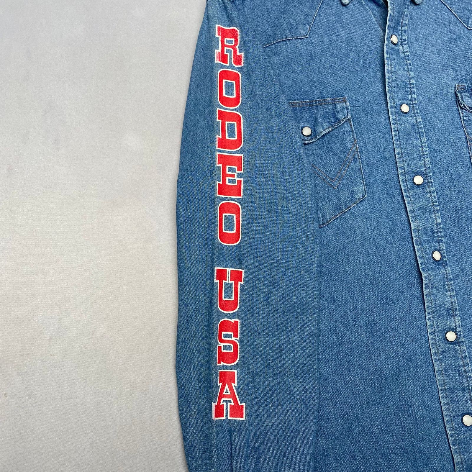 Vintage × Wrangler Vintage 1994 Wrangler NFR National Finals Rodeo Denim Small Size US S / EU 44-46 / 1 - 11 Thumbnail