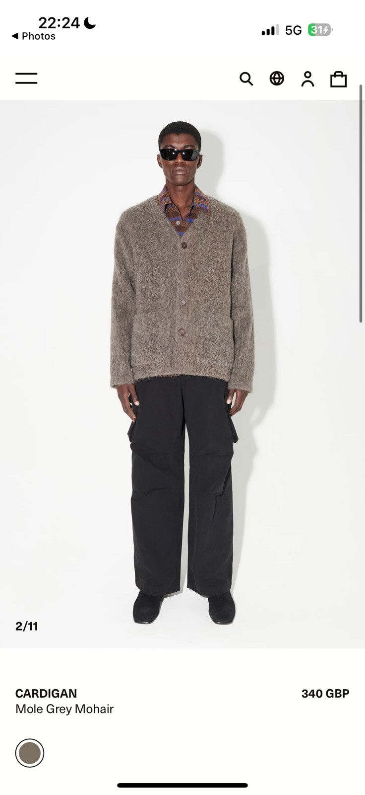 Our Legacy Grail Our Legacy mole grey mohair cardigan 44 grail Size US M / EU 48-50 / 2 - 21 Thumbnail