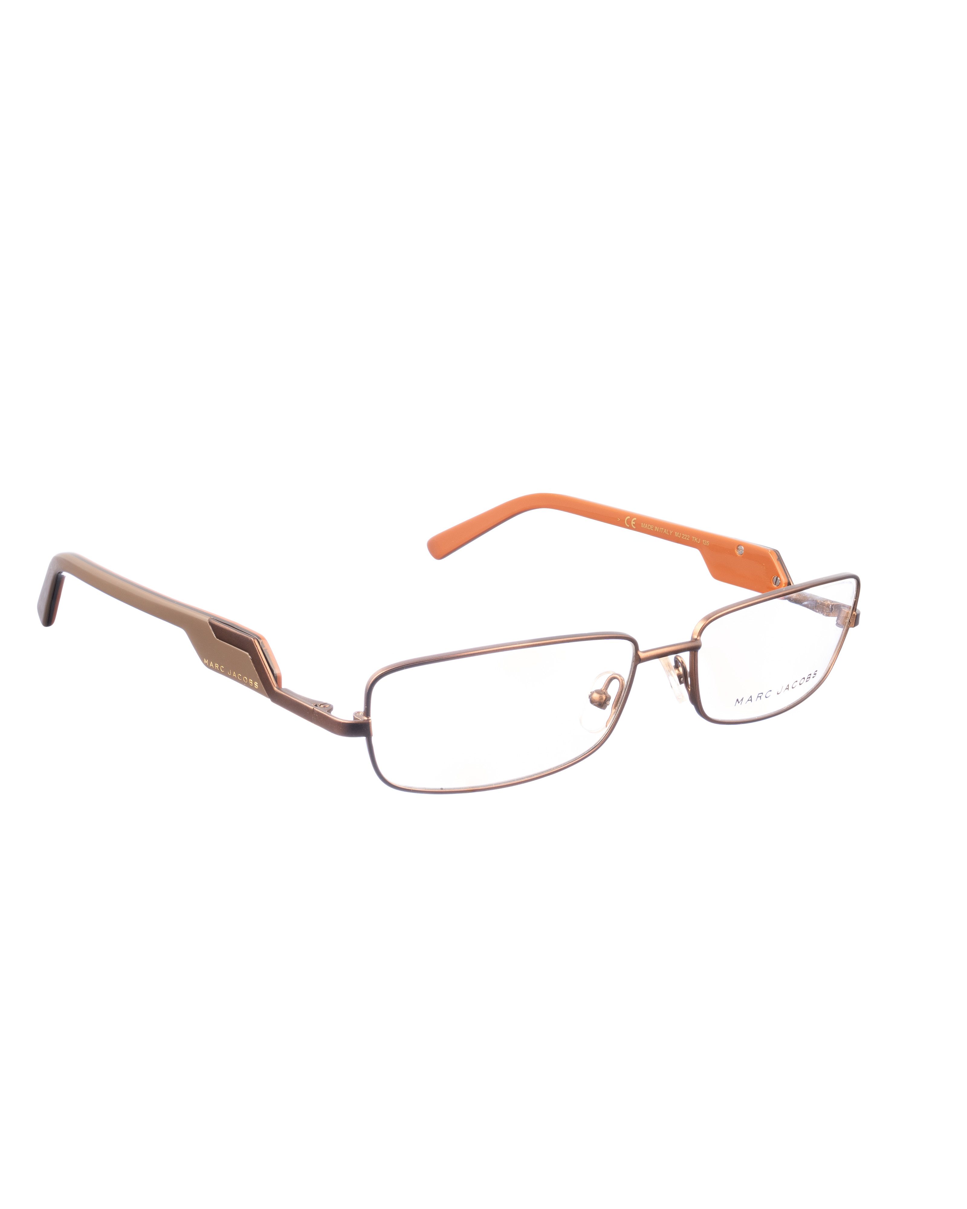Marc Jacobs Marc Jacobs 00s Caramel Brown Rectangular Glasses Size ONE SIZE - 3 Thumbnail