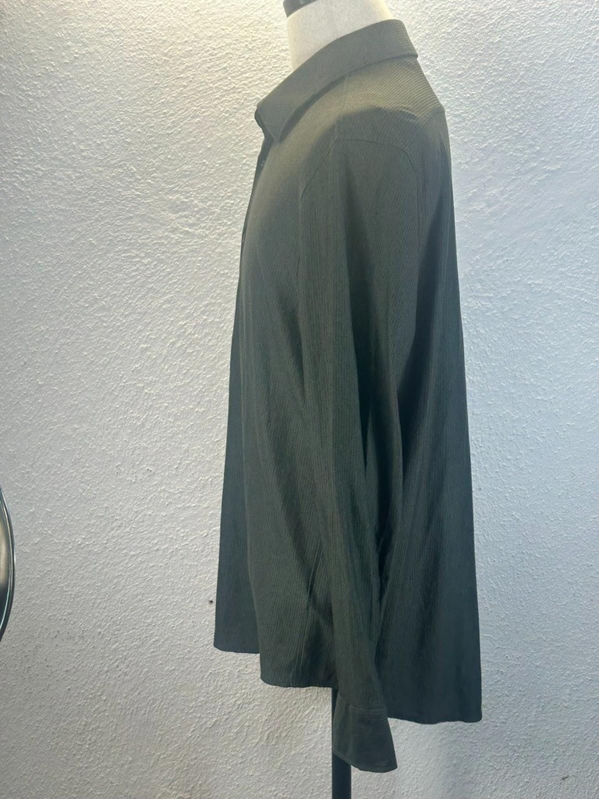 Murano Murano Men's XL Green Slim Fit Liquid Luxury Dress Shirt Size 44R - 2 Thumbnail