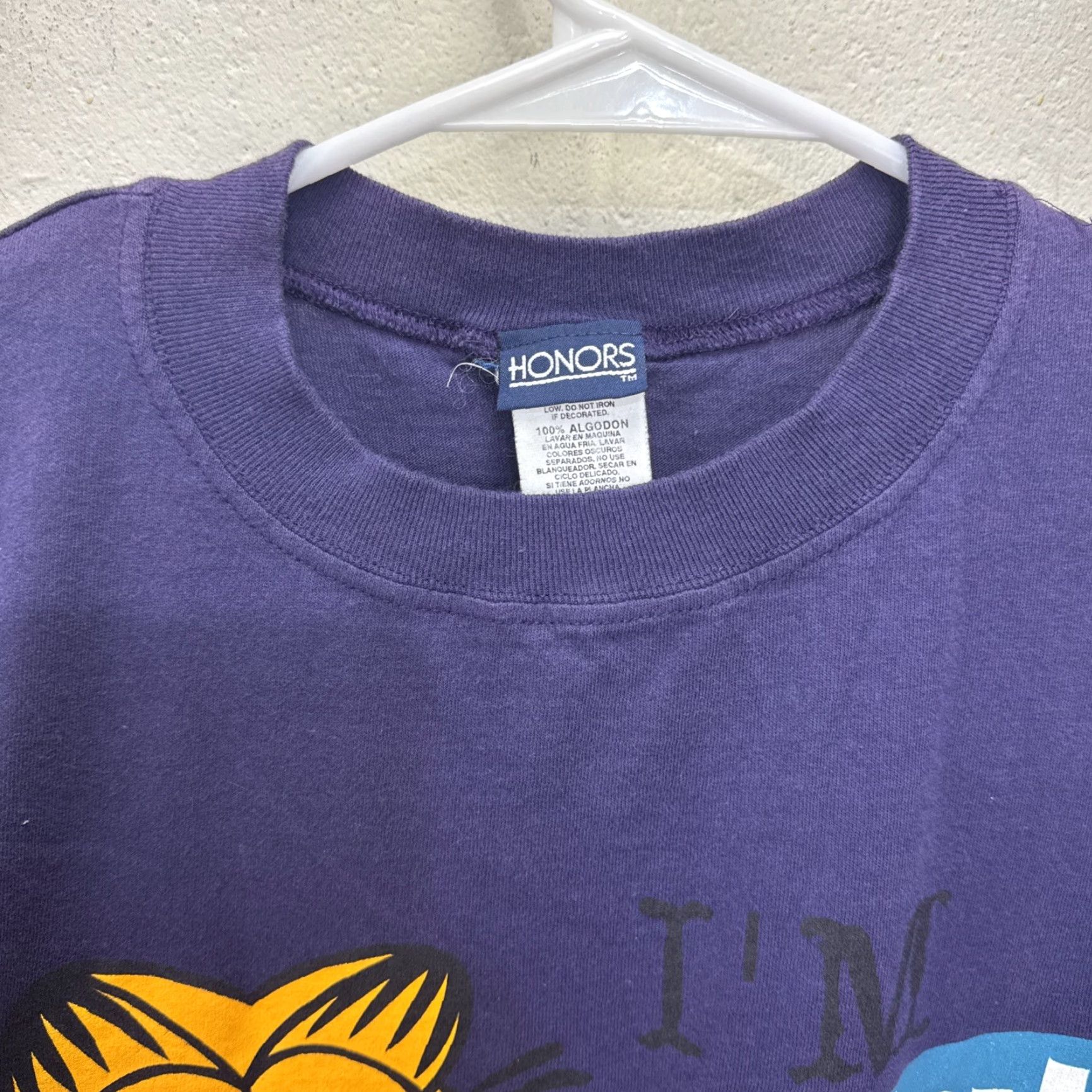 Vintage VINTAGE Honors Garfield T-Shirt Purple Medium 90s Cartoon Dad Graphic Mens Size US M / EU 48-50 / 2 - 4 Thumbnail