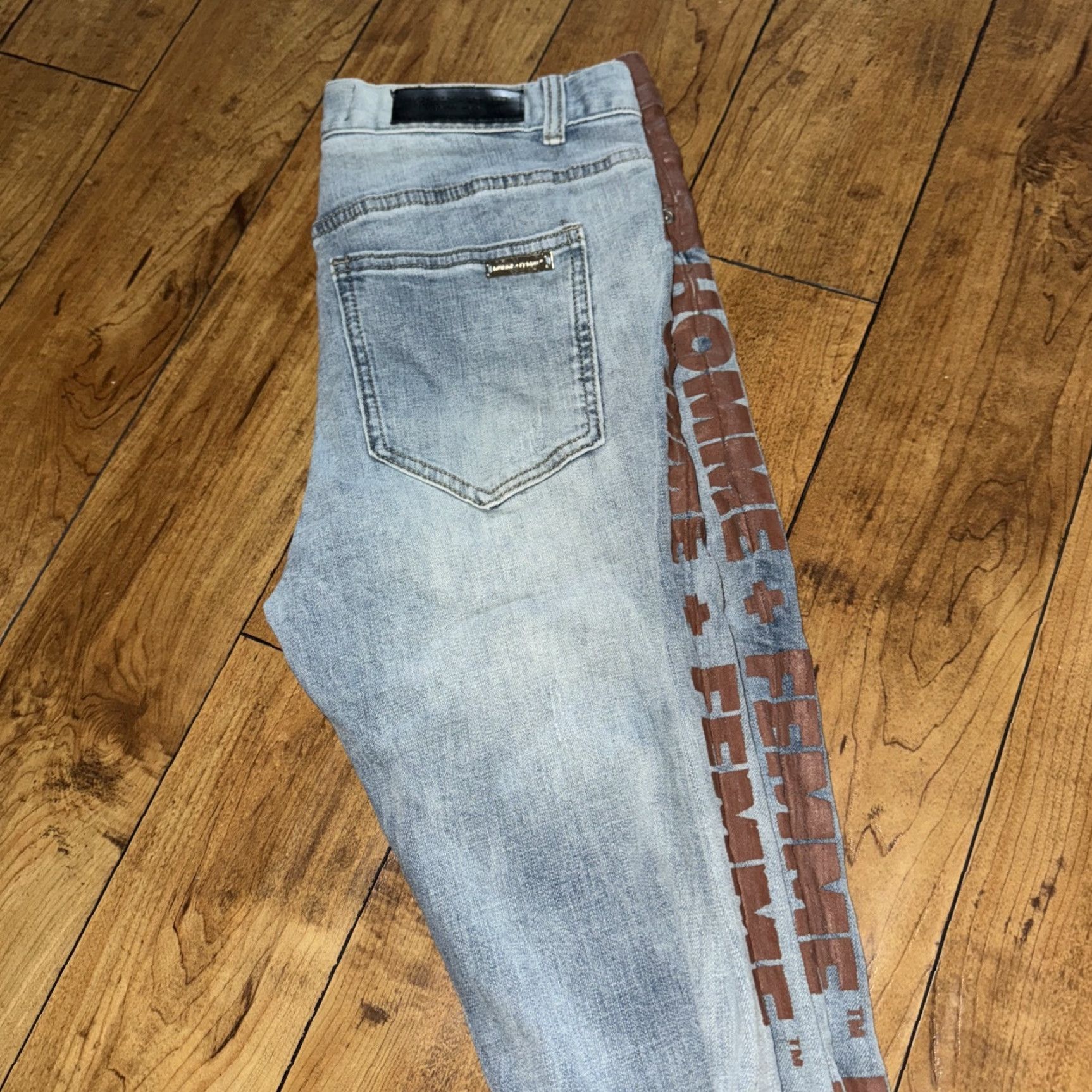 Vintage VINTAGE Homme + Femme Light Blue Skinny Jeans 30x32 Denim Men Slim Regular 30 32 Blue Jeans Fashion Streetwear Size US 30 / EU 46 - 5 Thumbnail