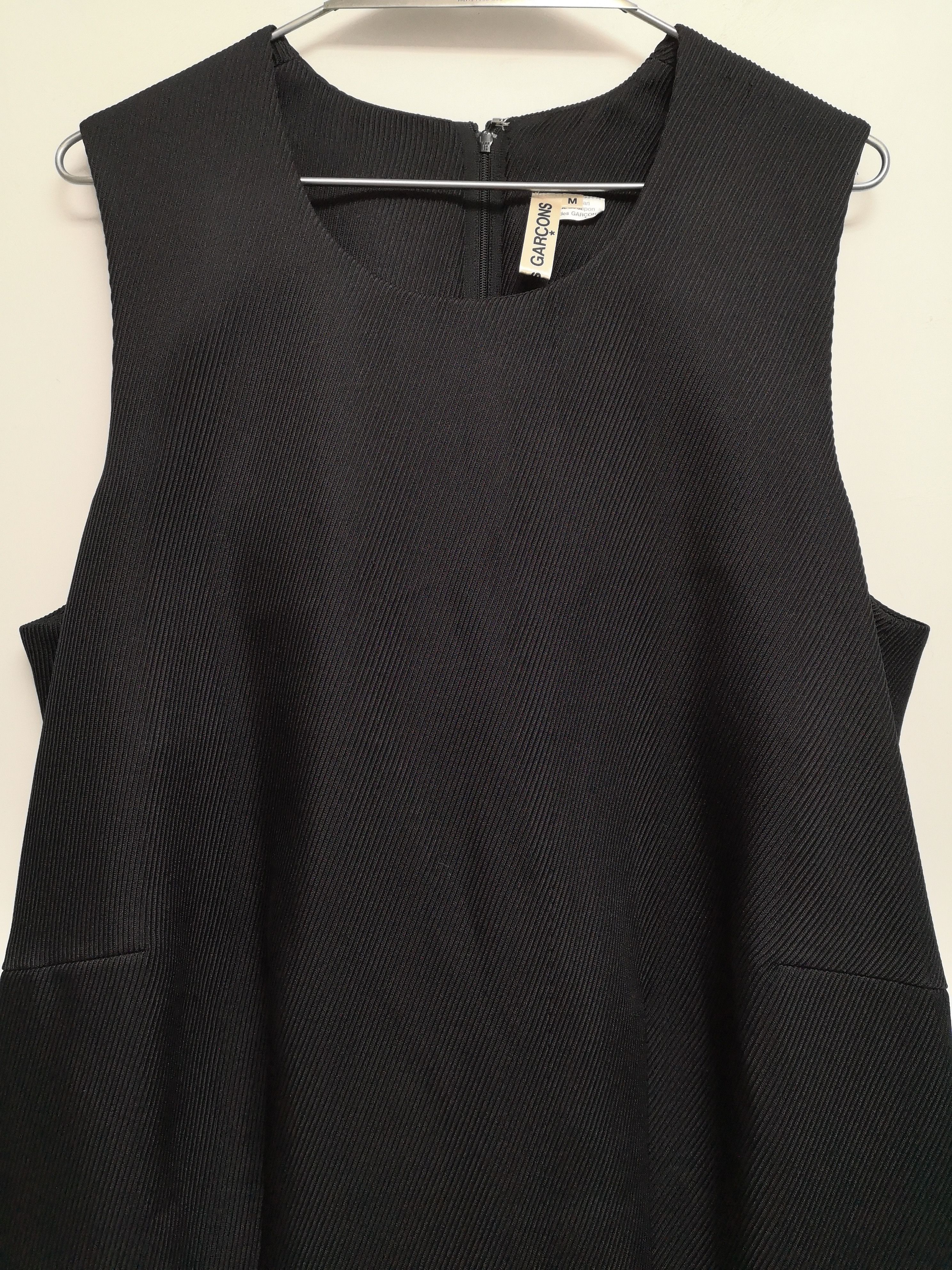 Comme des Garcons Ottoman Stripe Textured Polyester Drop Waist Midi Dress Size M / US 6-8 / IT 42-44 - 6 Thumbnail