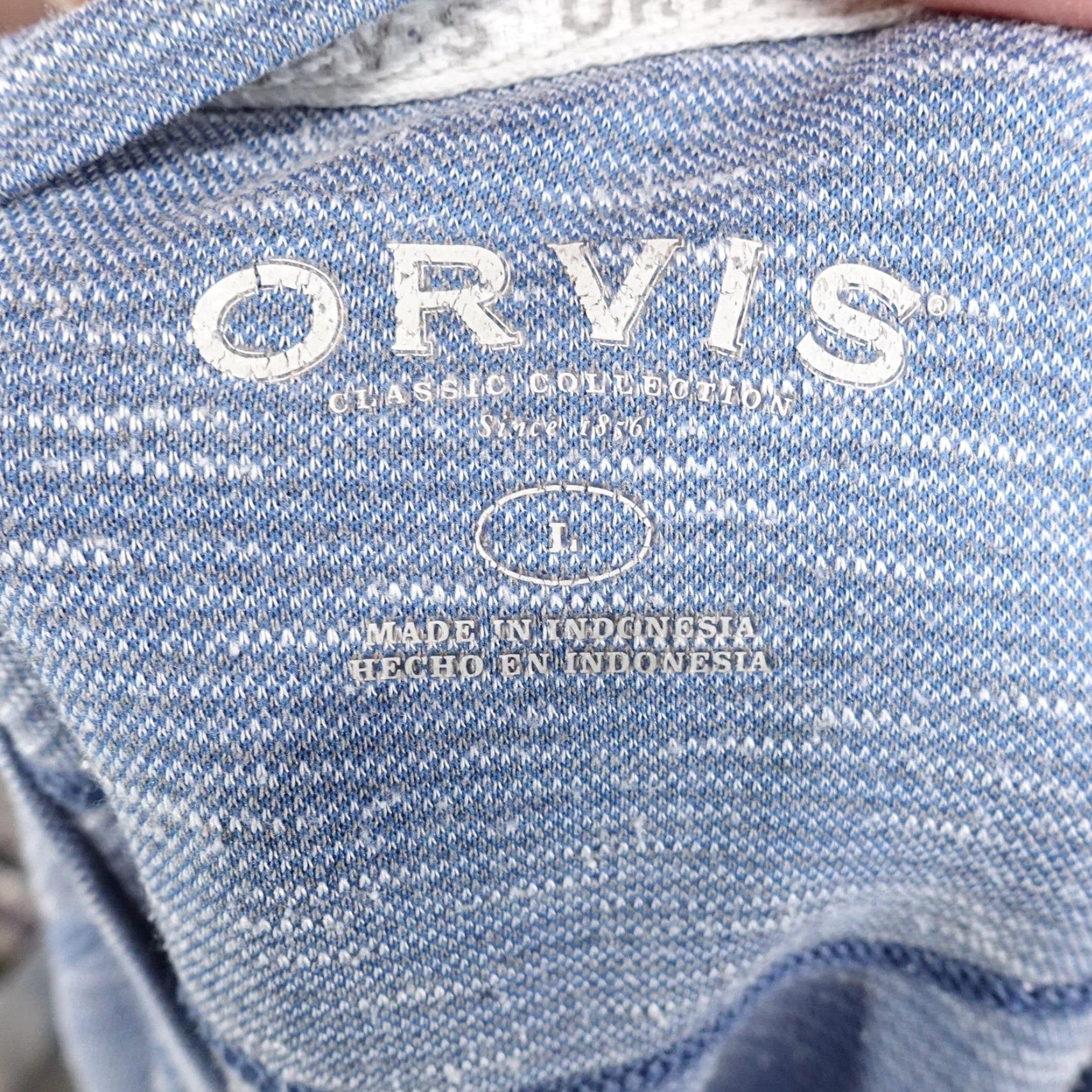 Orvis Orvis Pullover Mens Large Blue Heather Long Sleeve Crewneck Lightweight Knit Sweater Size US L / EU 52-54 / 3 - 7 Thumbnail