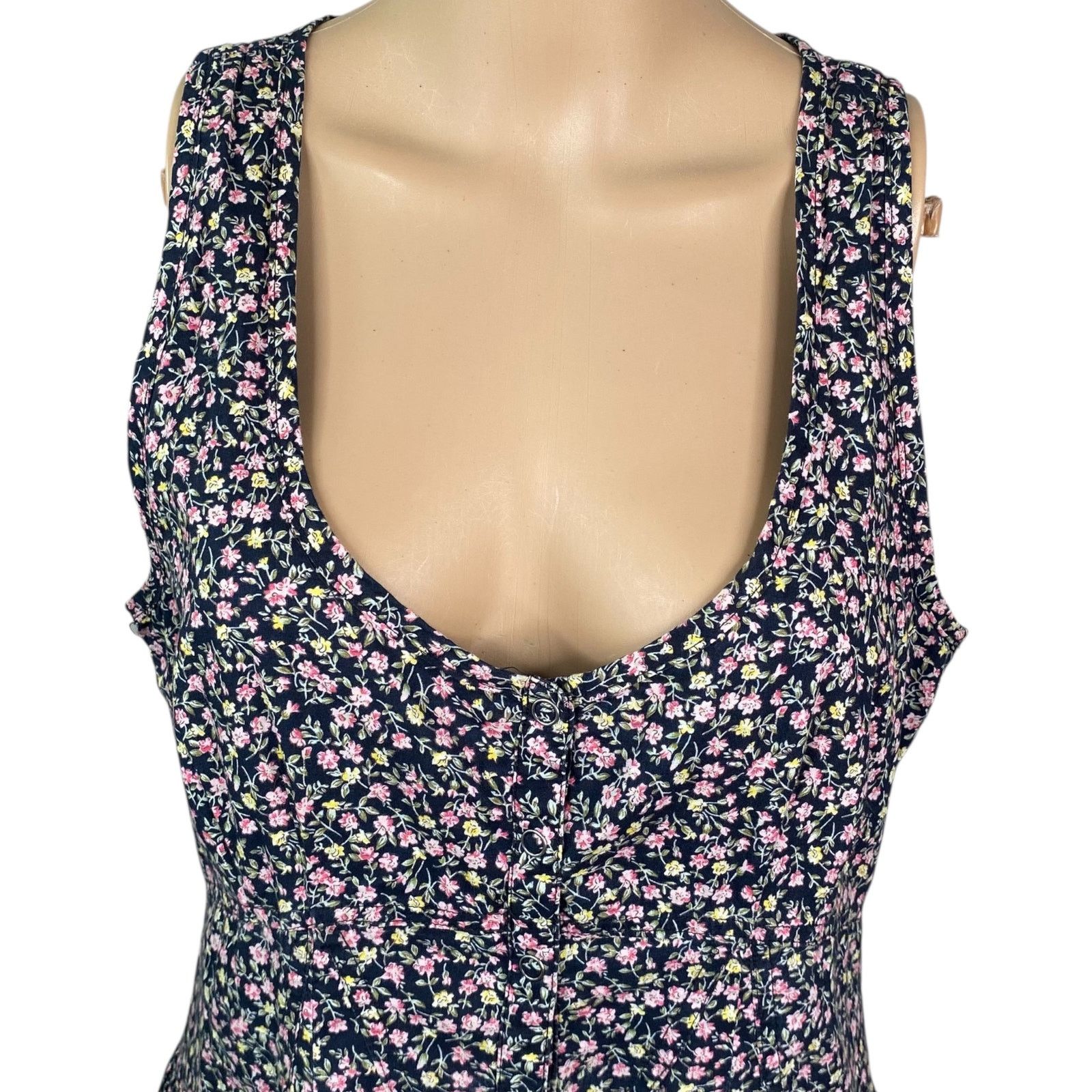 Anthropologie Anthropologie Maeve Alyssum Ditsy Floral Bustled Dress SZ 12 Size XL / US 12-14 / IT 48-50 - 5 Thumbnail