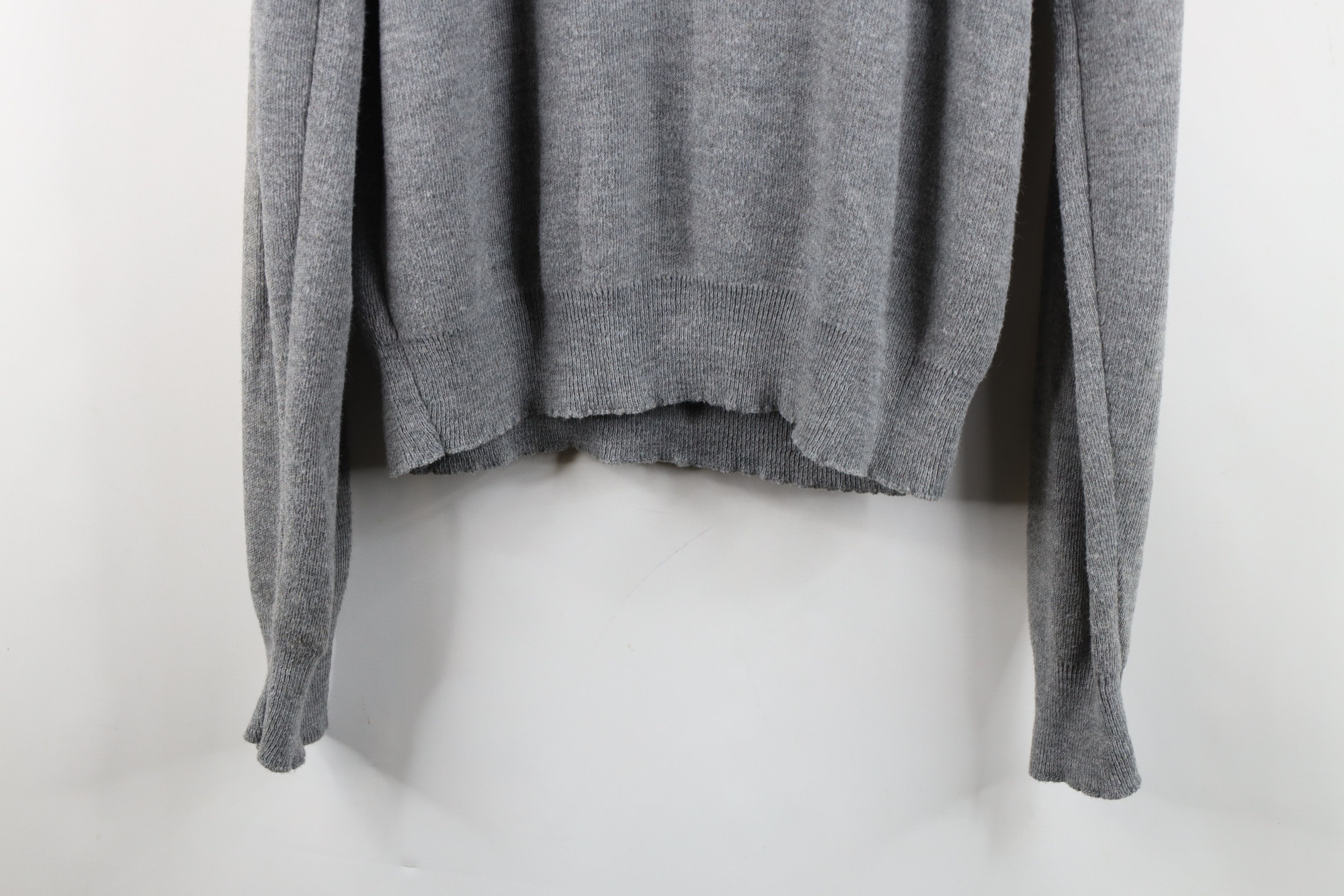 Vintage Vintage 70s Streetwear Knit V-Neck Sweater Heather Gray USA Size US XL / EU 56 / 4 - 13 Thumbnail