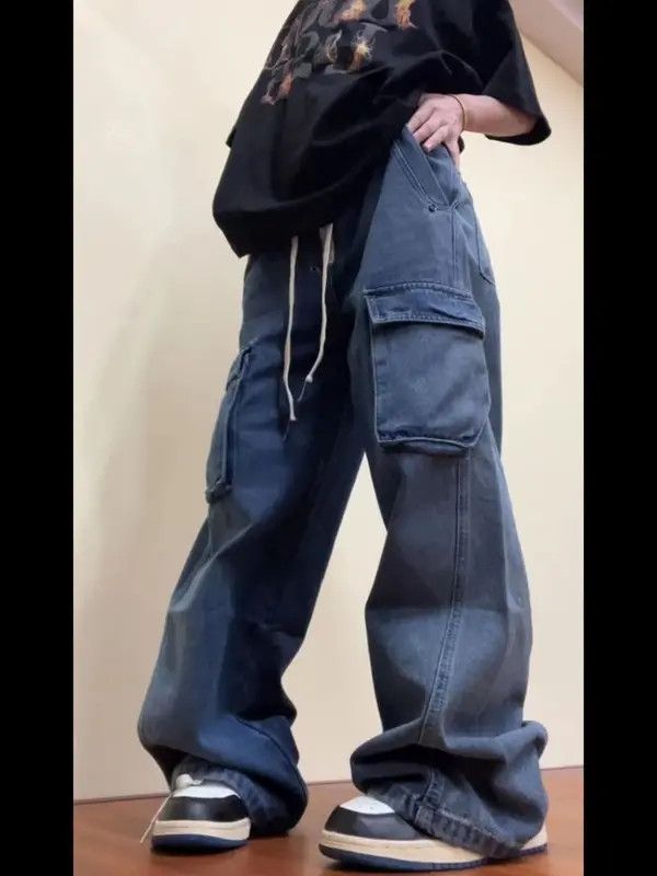 VIBE Vintage side large pocket washed jeans Size US 32 / EU 48 - 1 Thumbnail