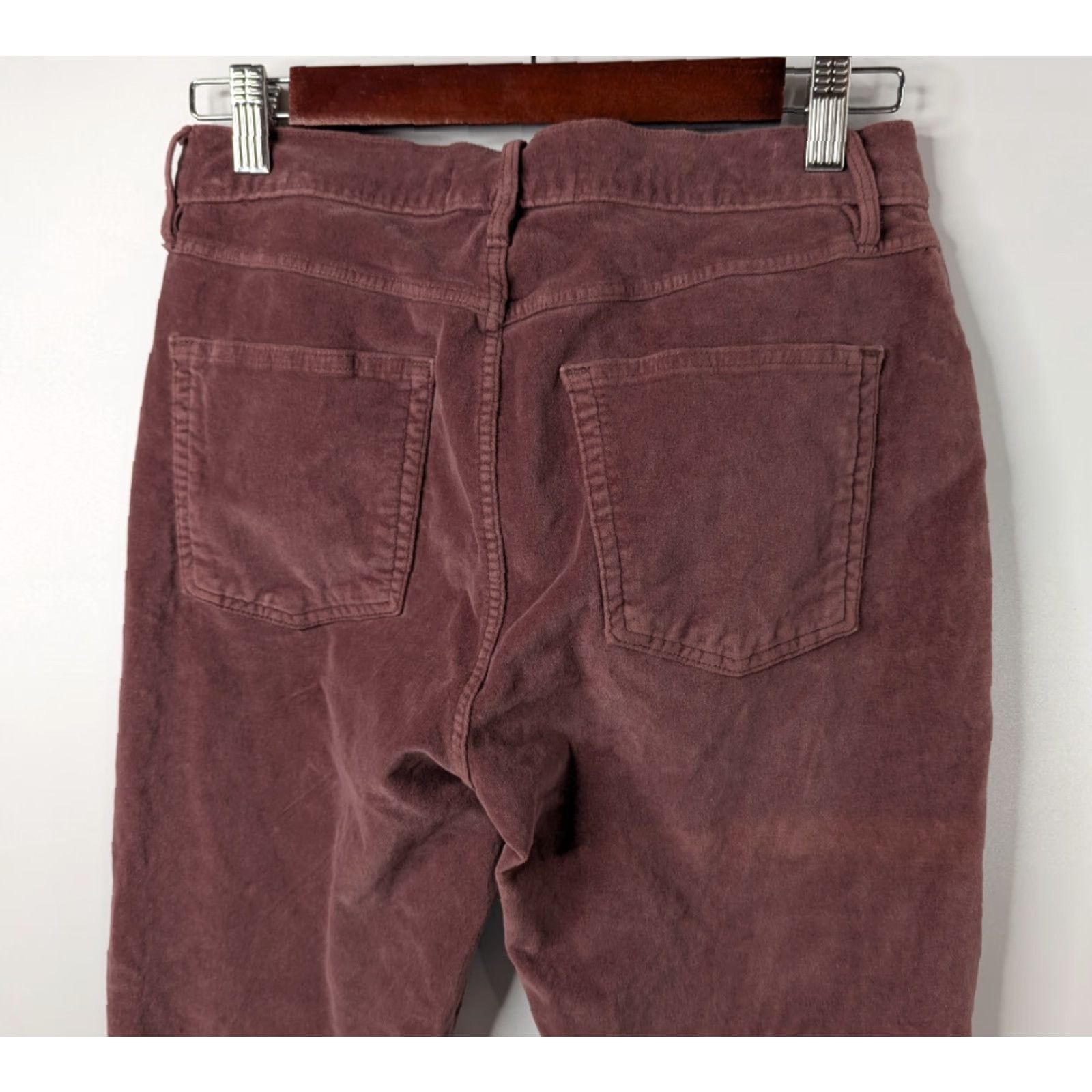 3x1 VINTAGE 3X1 NYC Made Here Pants Women's Size 28 Stone Grape Velvet High Rise Stretch Size 28" / US 6 / IT 42 - 4 Thumbnail