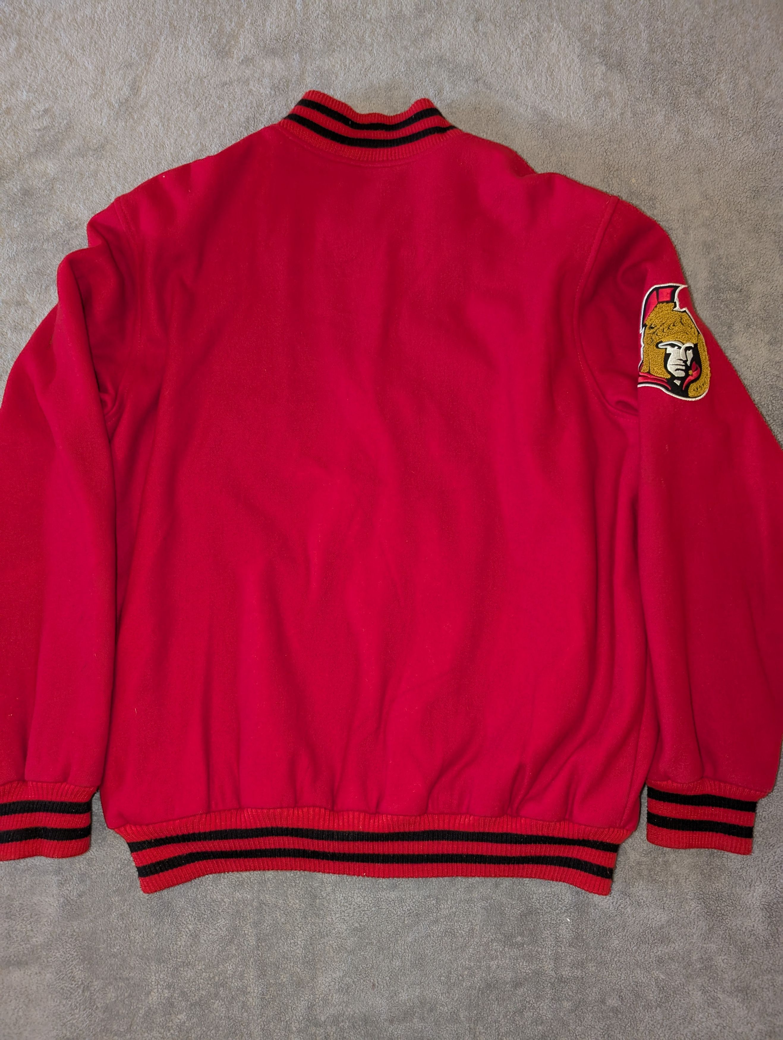 NHL NHL RED OTTAWA SENATOR VARISITY COTTON JACKET Size US M / EU 48-50 / 2 - 4 Thumbnail