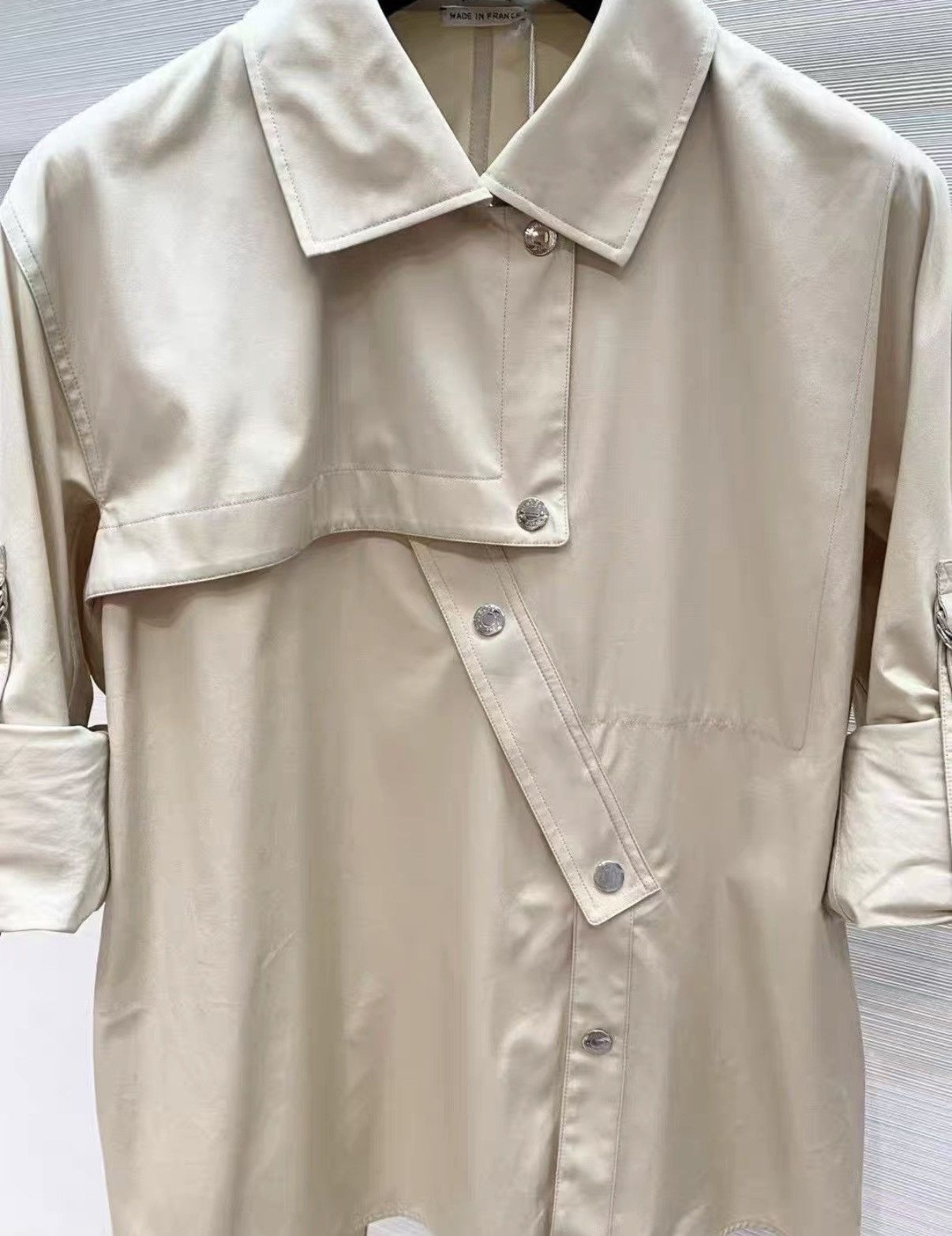 Hermes Hermès Classic Khaki Irregular Long Sleeve Shirt J33 Size XS / US 0-2 / IT 36-38 - 7 Thumbnail