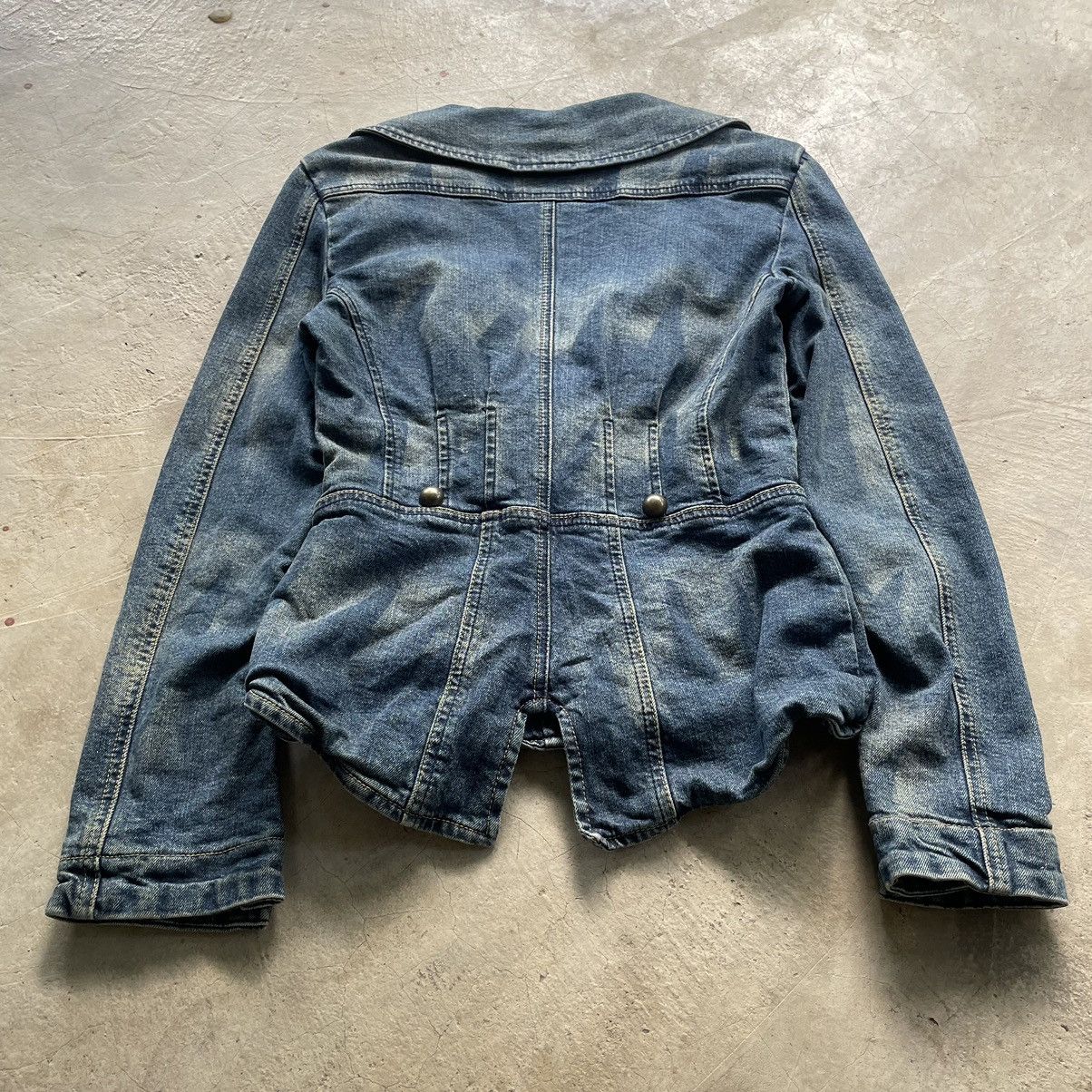 Le Grande Bleu (L.G.B.) Grail🔥 Diesel Archive Denim Crop Punk Lgb Style Women Jacket Size XS / US 0-2 / IT 36-38 - 15 Thumbnail